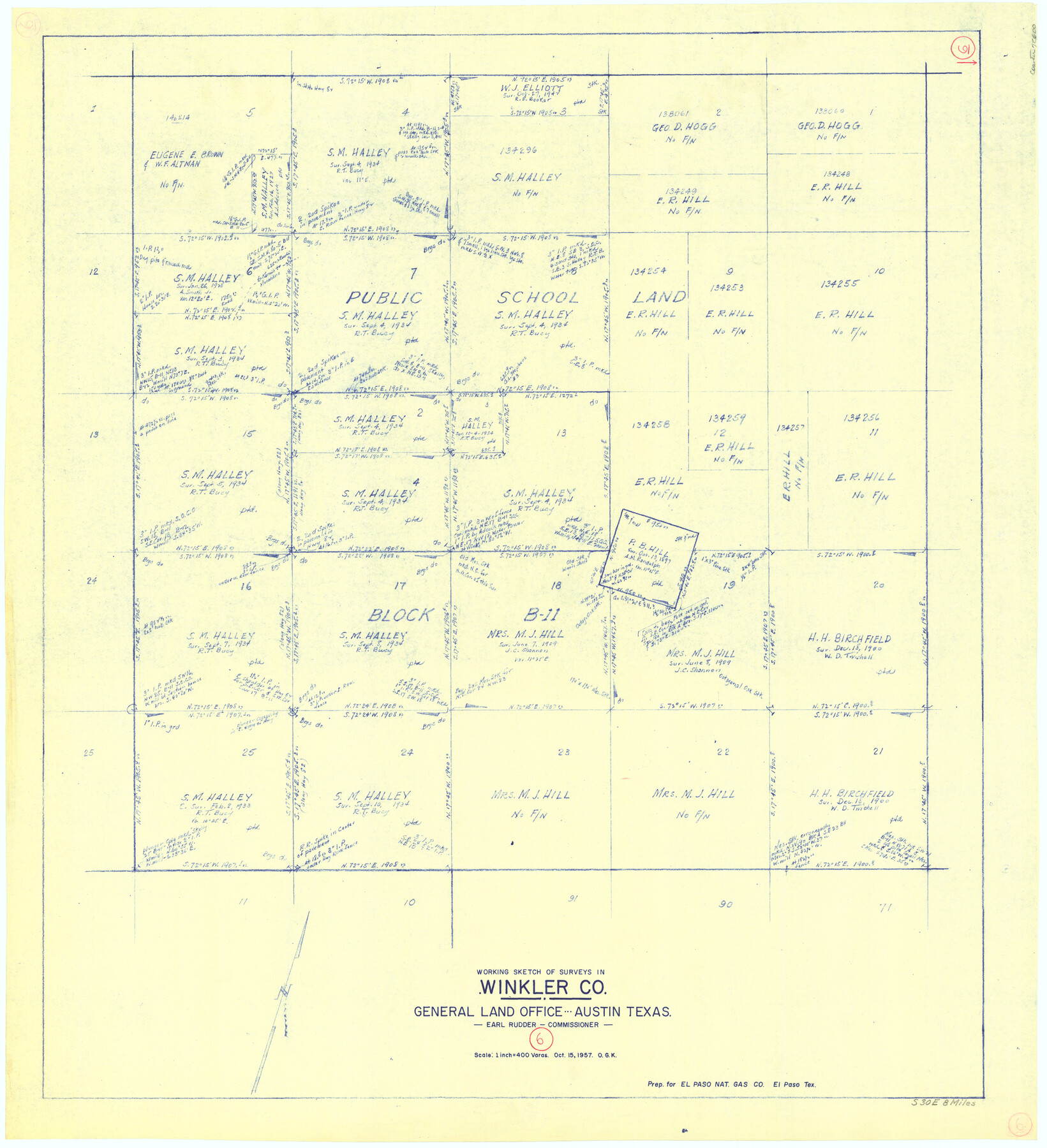 72600, Winkler County Working Sketch 6, General Map Collection