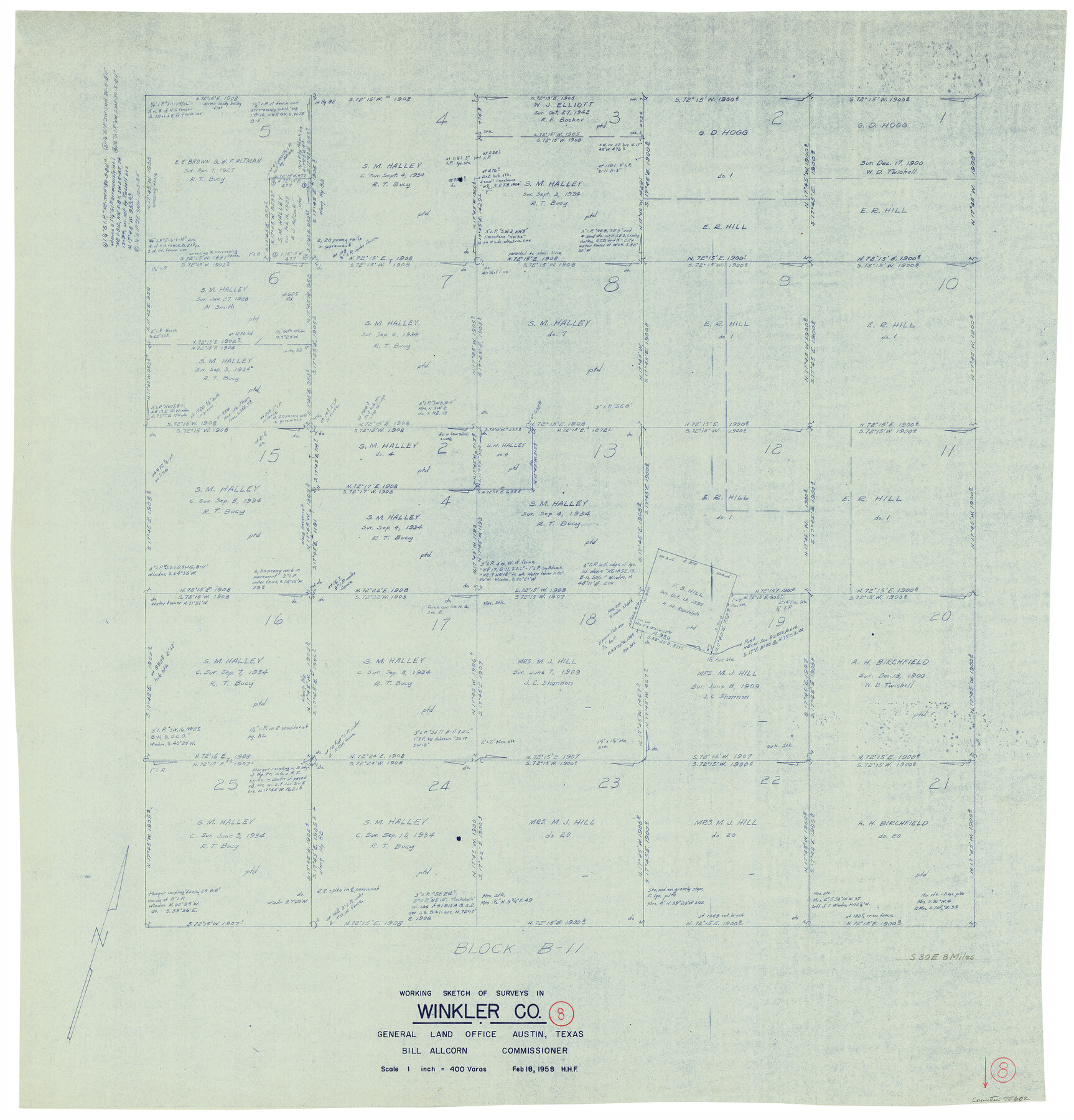 72602, Winkler County Working Sketch 8, General Map Collection
