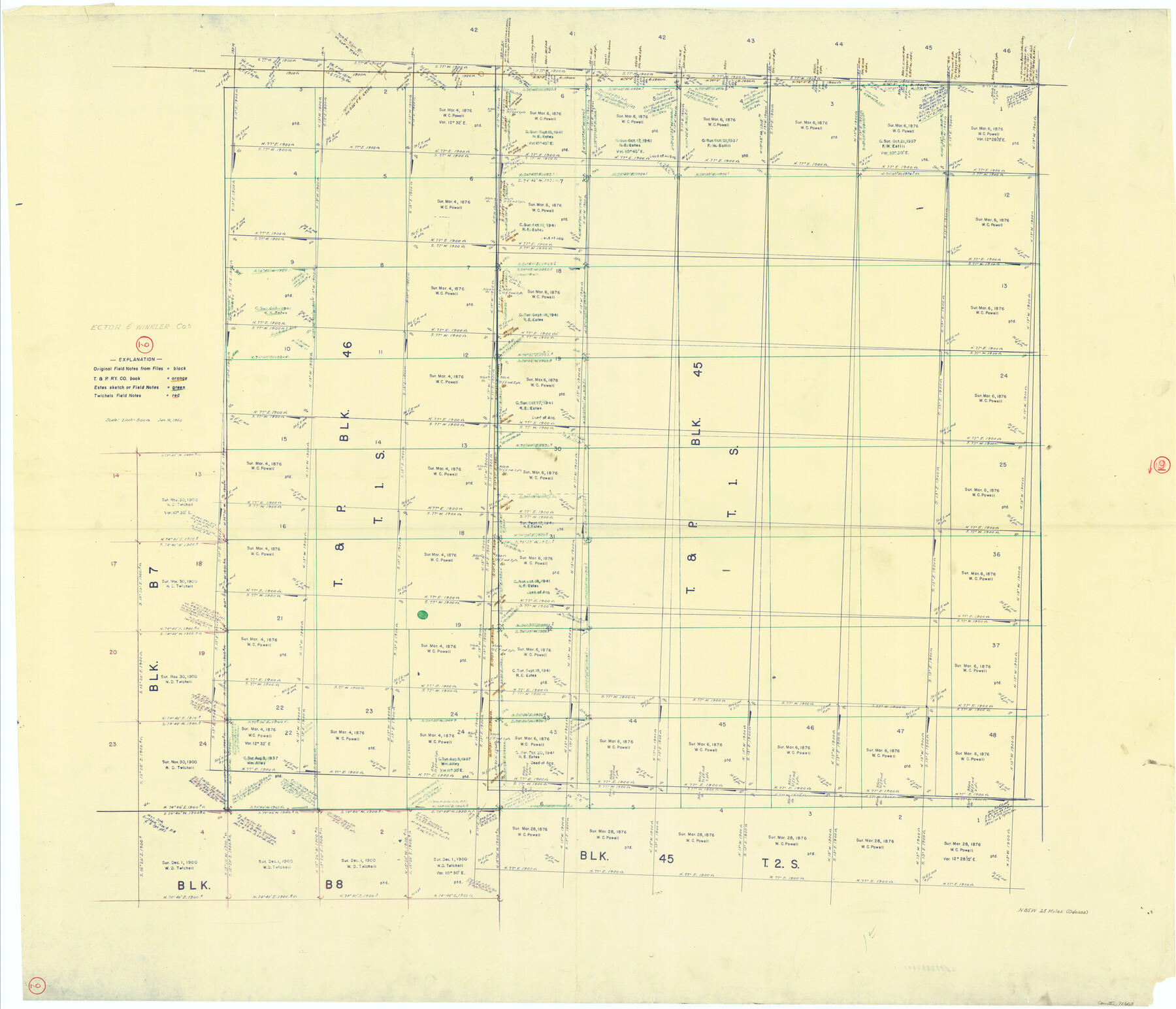 72603, Winkler County Working Sketch 9, General Map Collection
