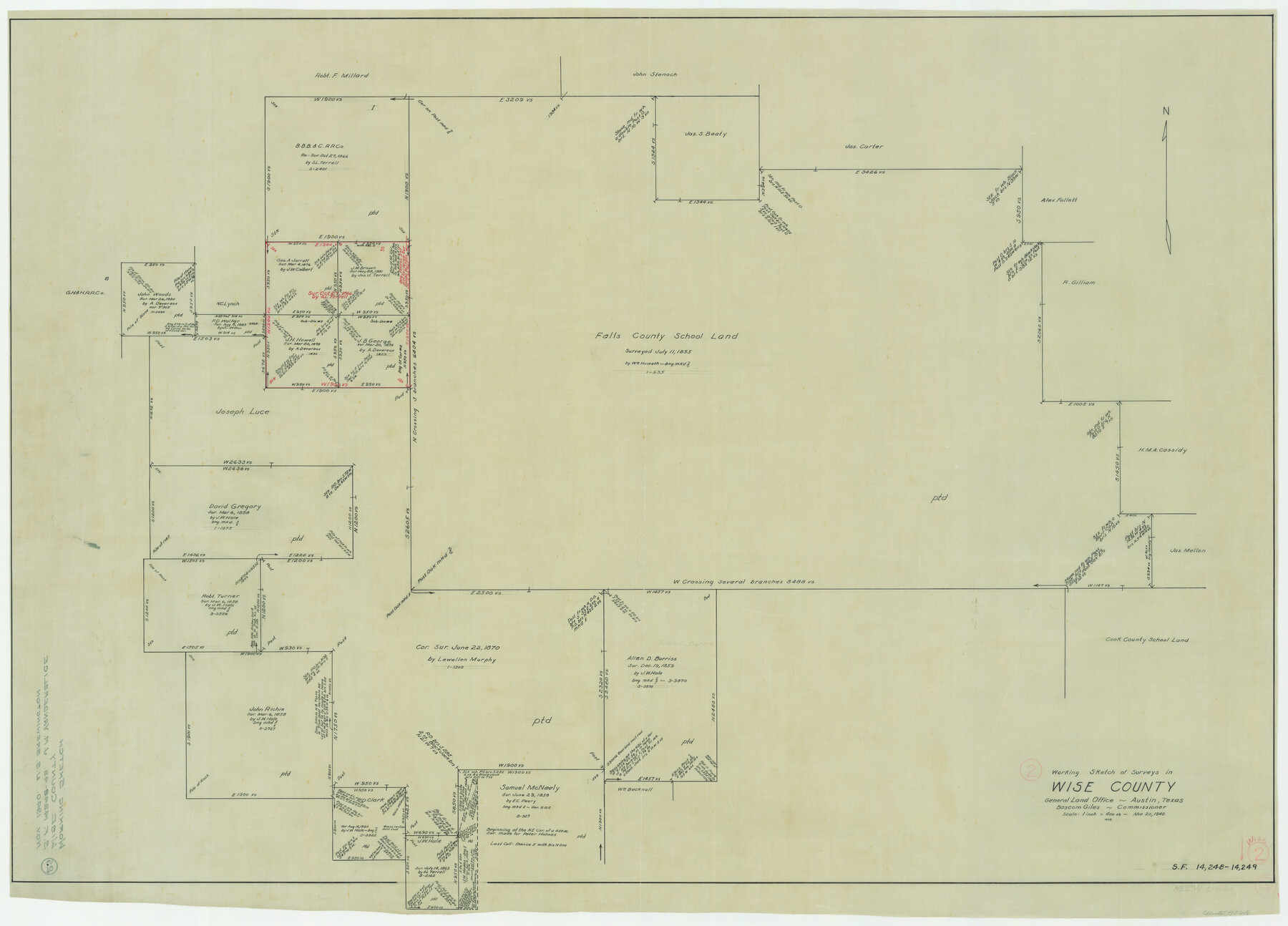 72616, Wise County Working Sketch 2, General Map Collection