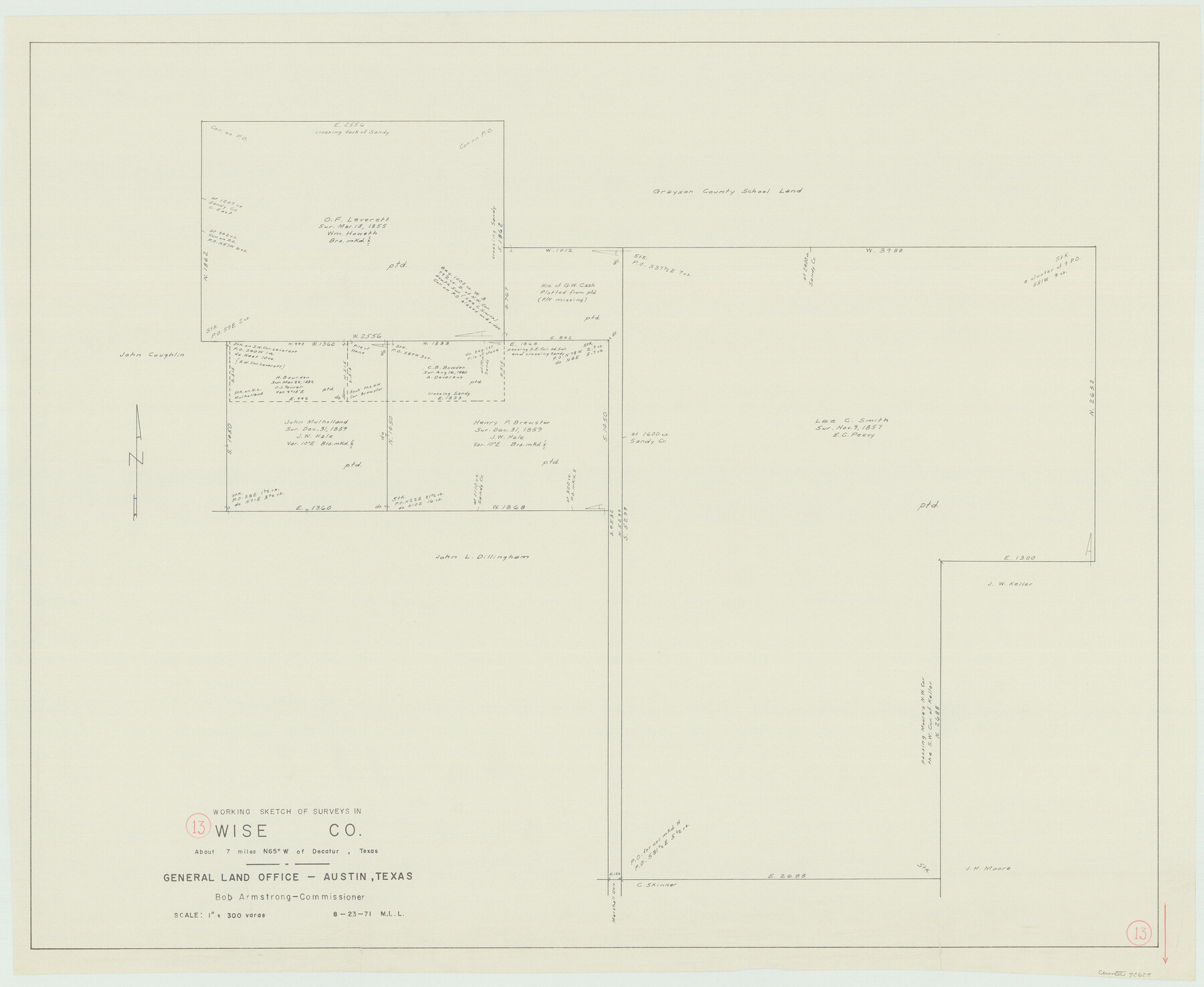 72627, Wise County Working Sketch 13, General Map Collection