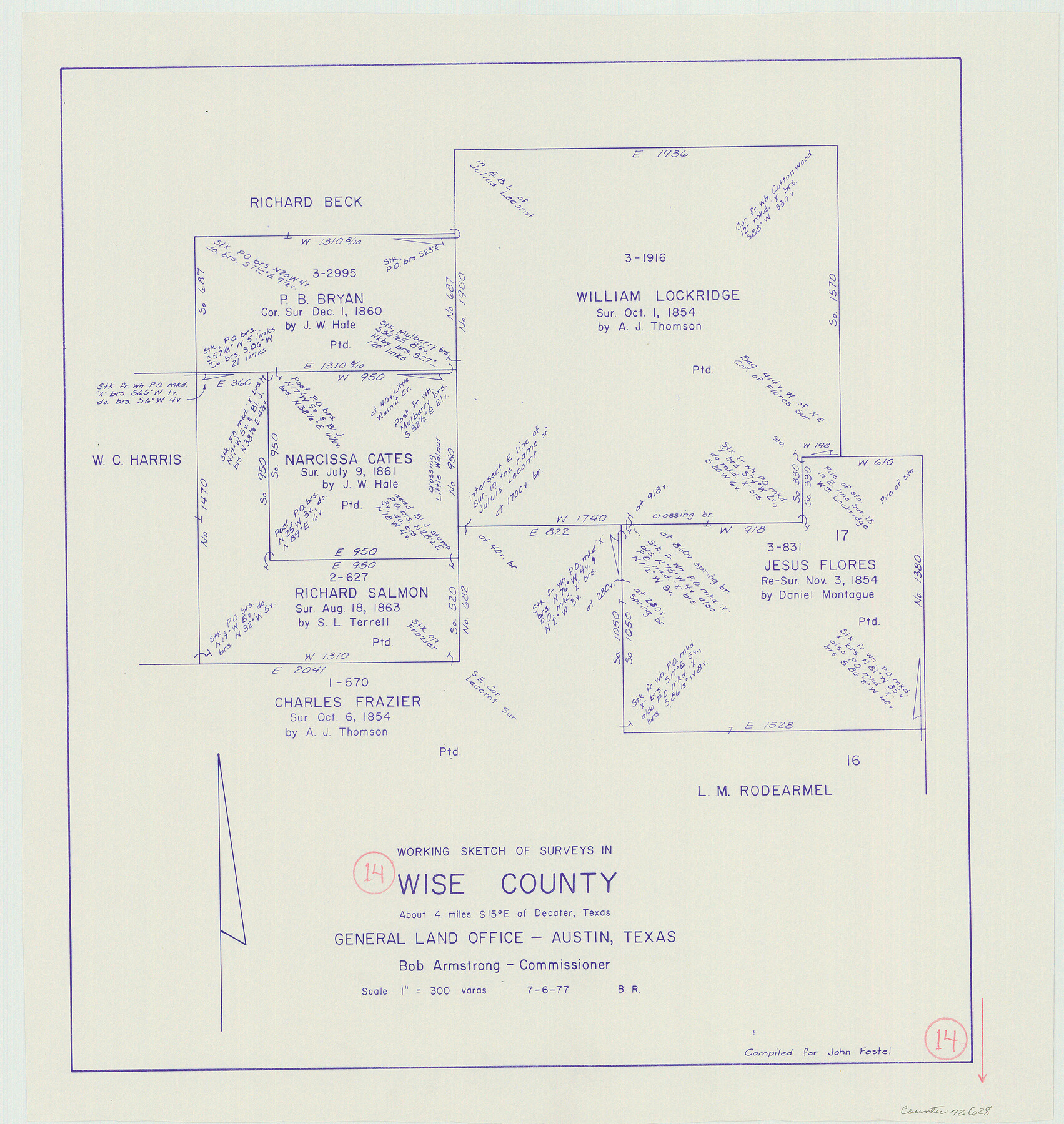 72628, Wise County Working Sketch 14, General Map Collection
