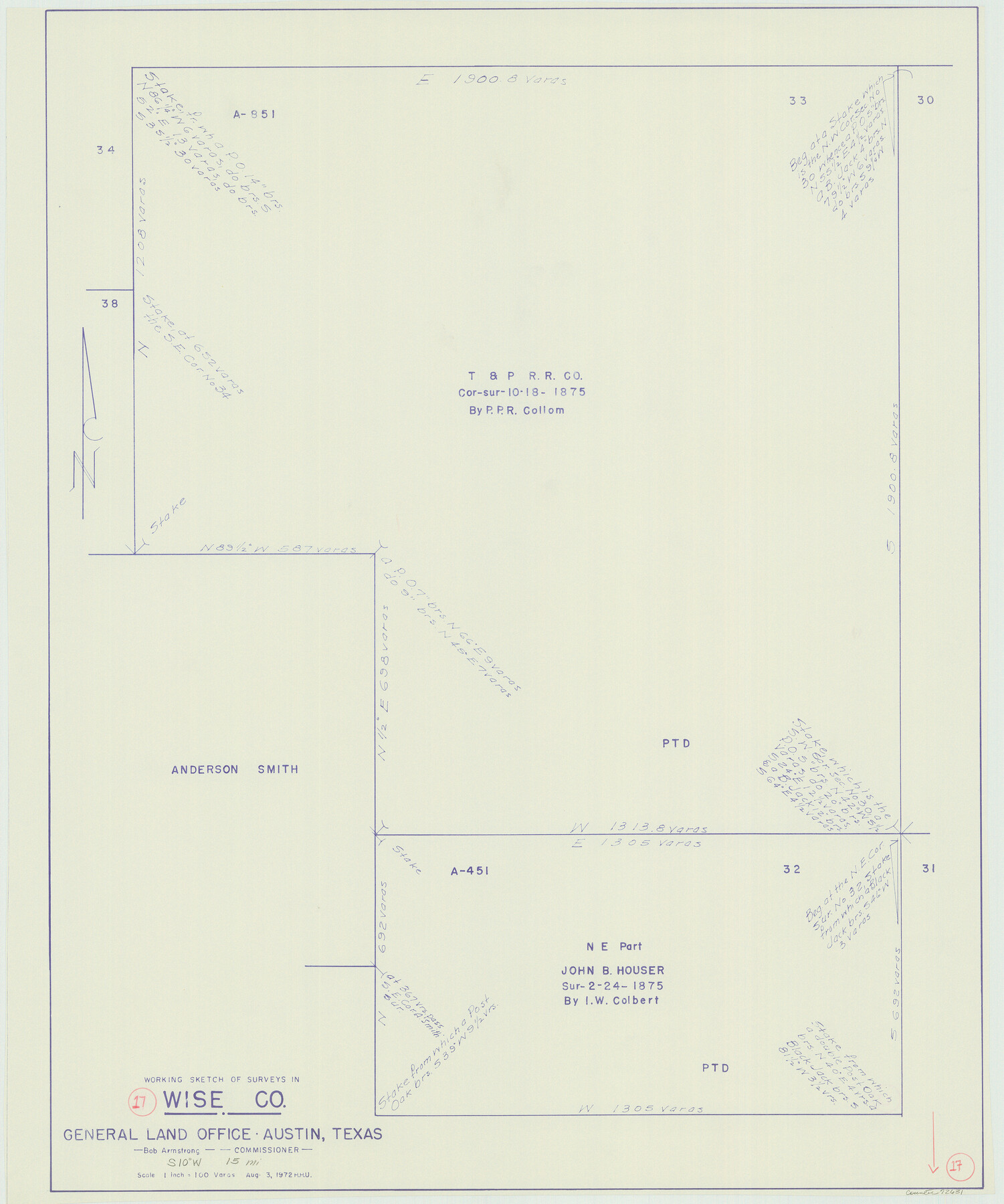72631, Wise County Working Sketch 17, General Map Collection