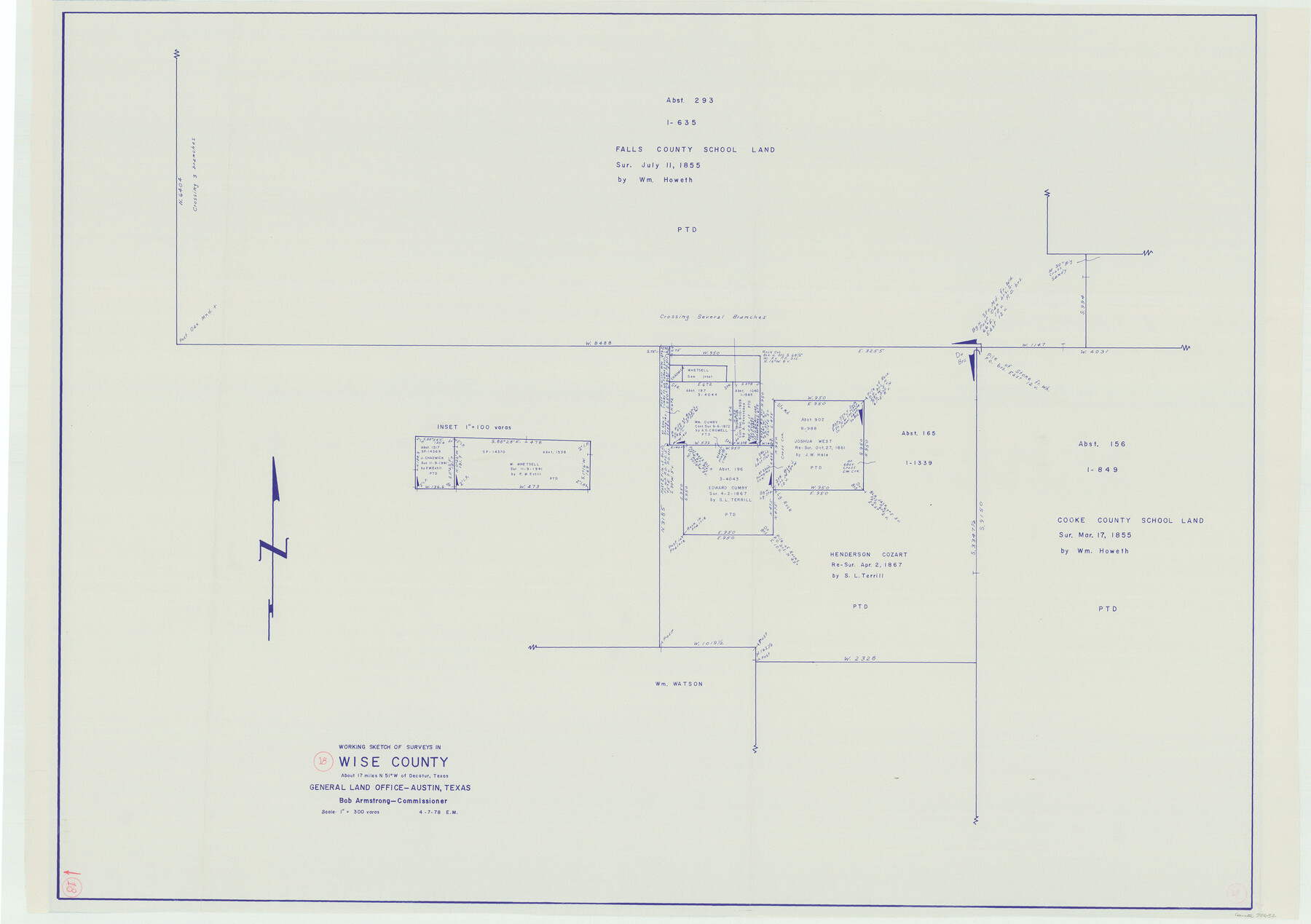 72632, Wise County Working Sketch 18, General Map Collection