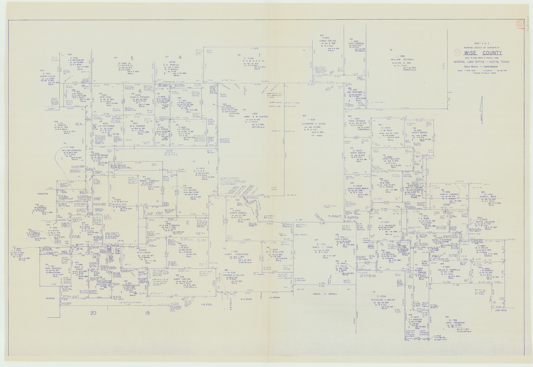 72639, Wise County Working Sketch 25, General Map Collection