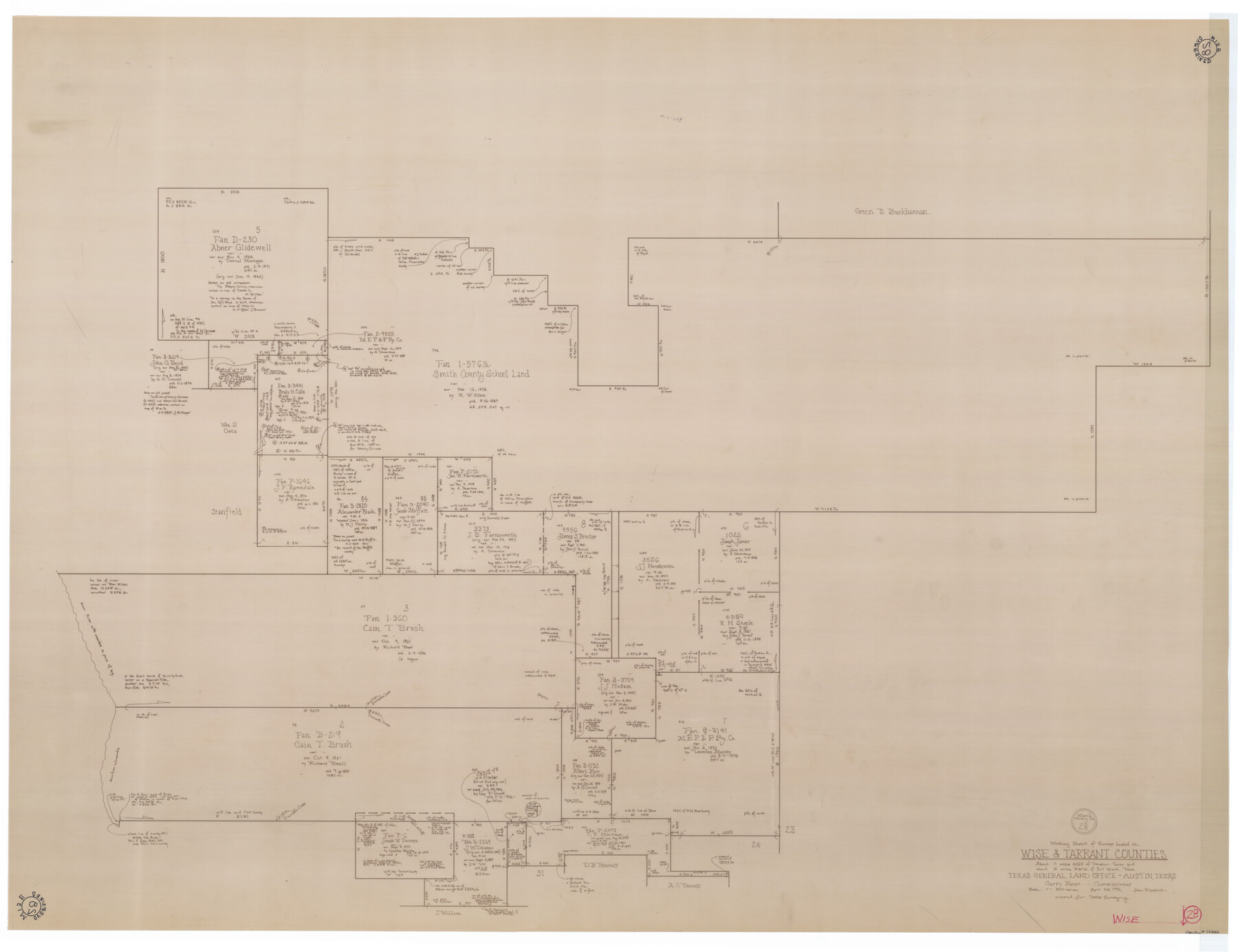 72642, Wise County Working Sketch 28, General Map Collection