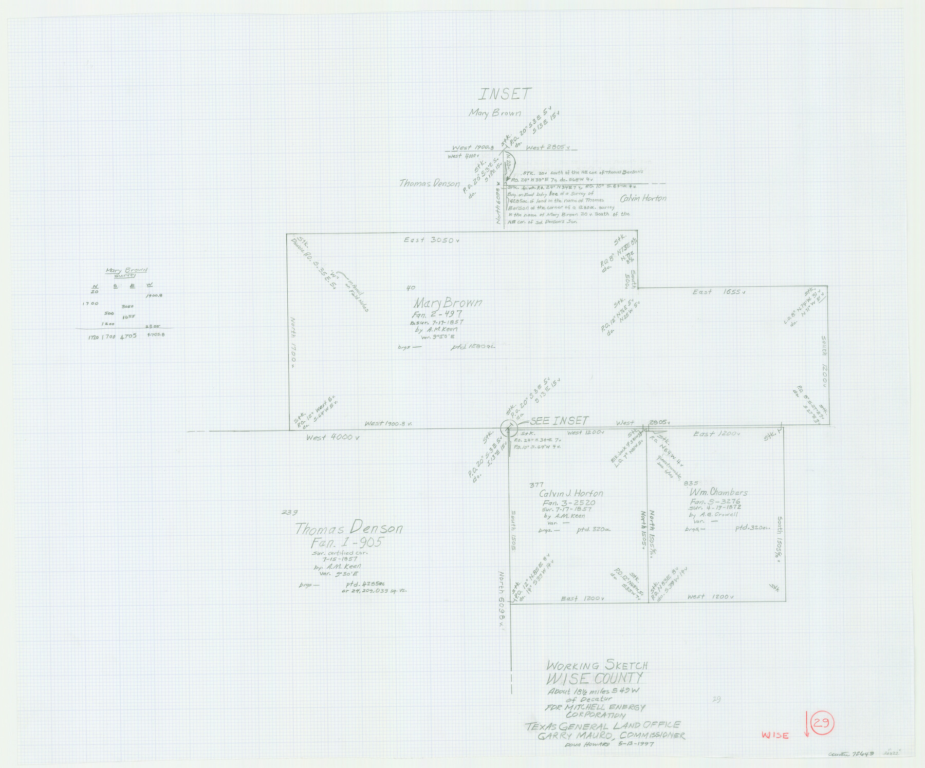 72643, Wise County Working Sketch 29, General Map Collection