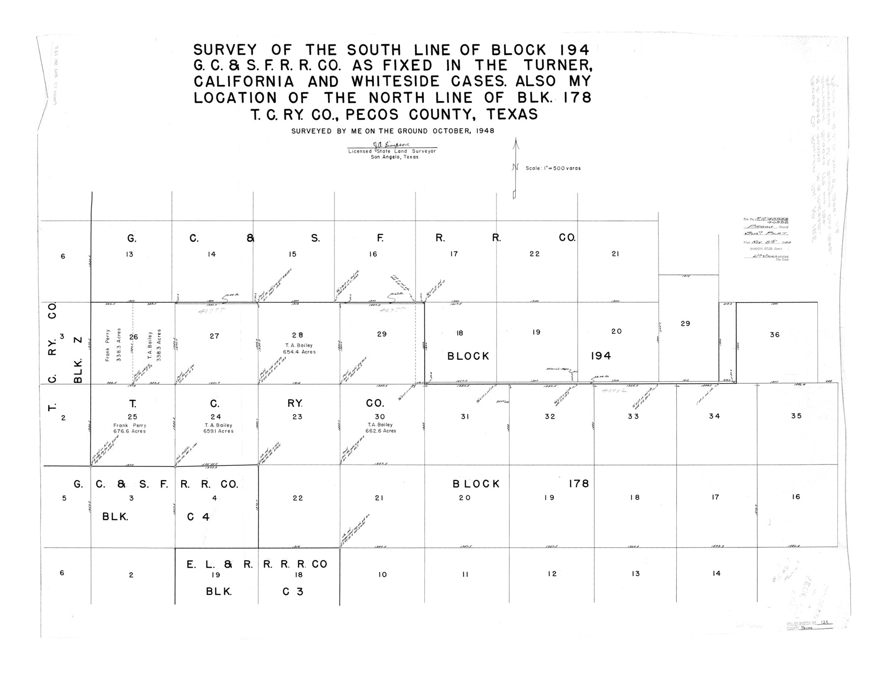 7266, Pecos County Rolled Sketch 125, General Map Collection