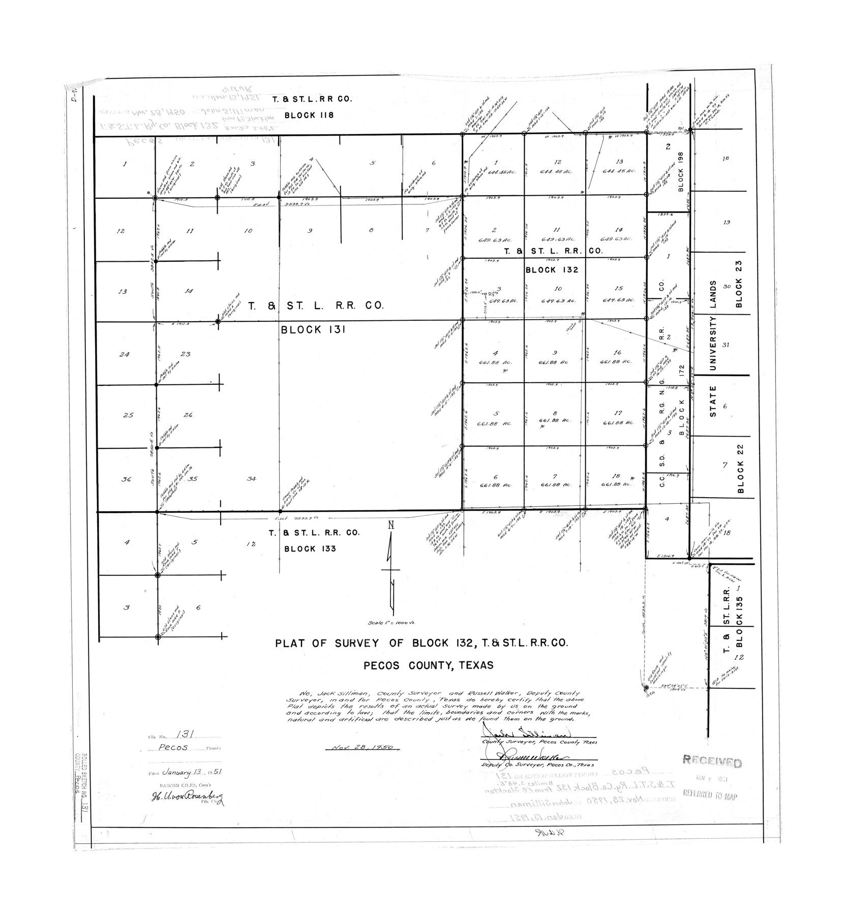 7269, Pecos County Rolled Sketch 131, General Map Collection