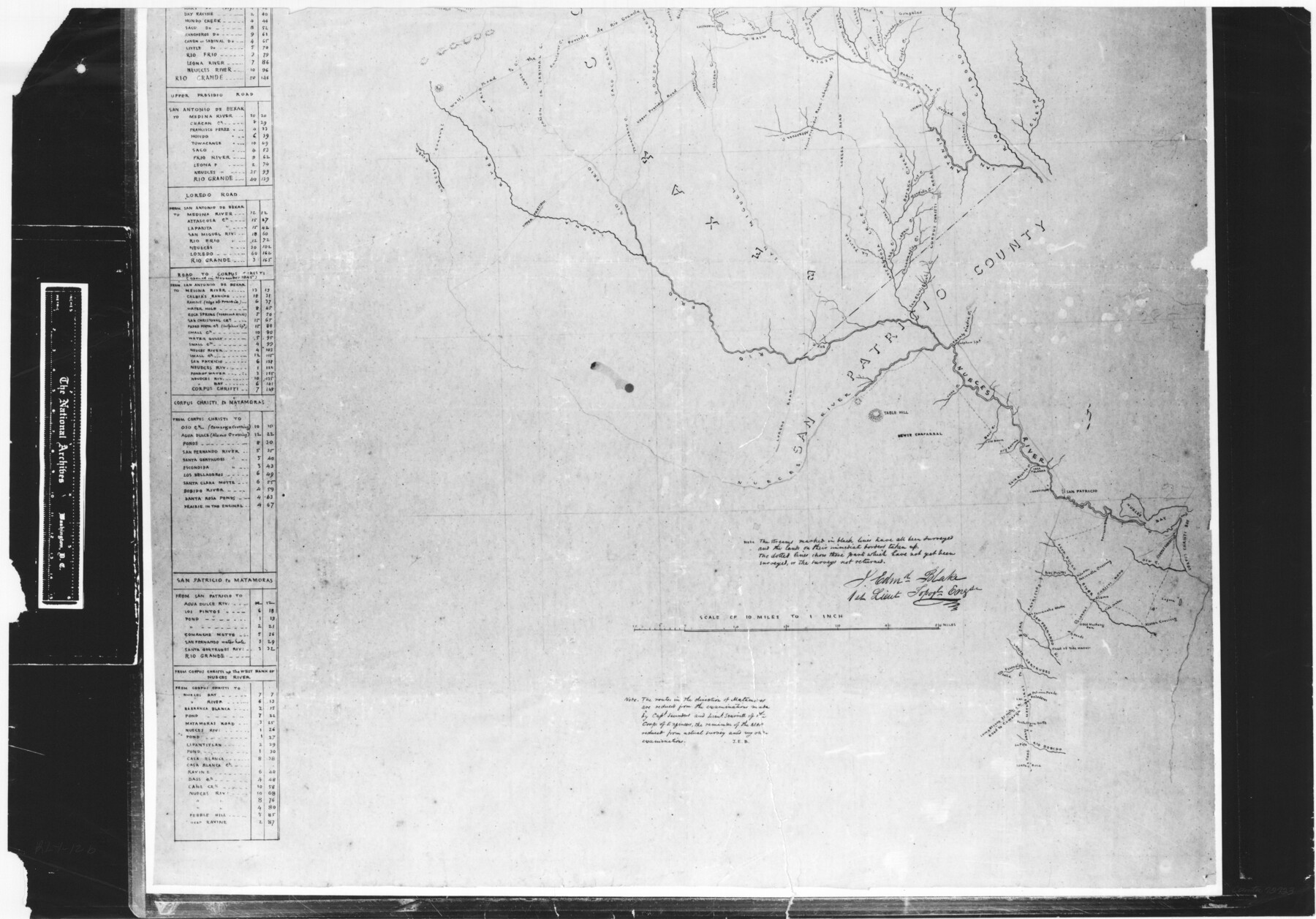 72723, Map of the country in the vicinity of San Antonio de Bexar reduced in part from the county map of Bexar with additions by J. Edmd. Blake, 1st Lieut Topl. Engs., General Map Collection