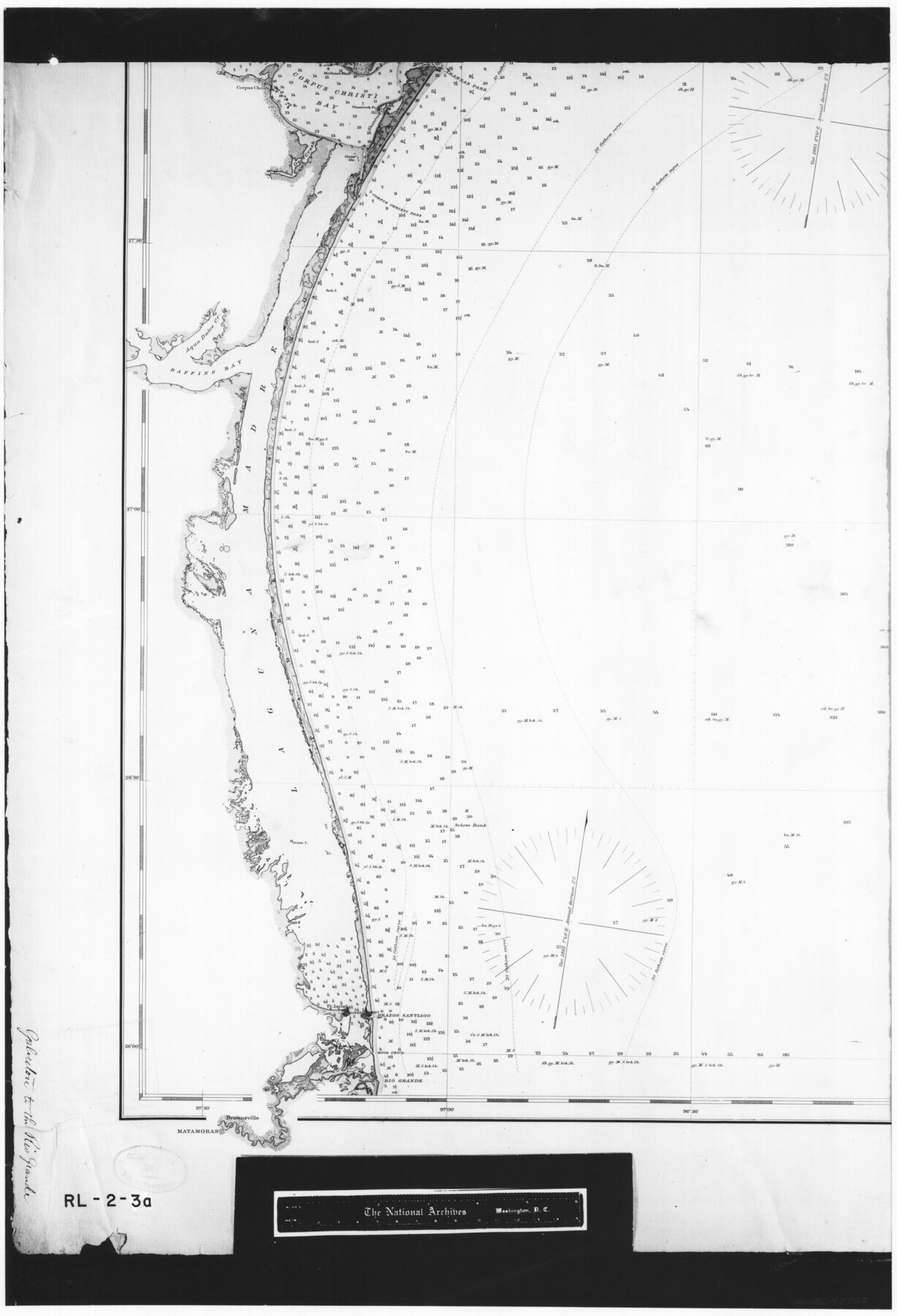 72735, General Chart of the Coast No. XVI - Gulf Coast from Galveston to the Rio Grande, General Map Collection