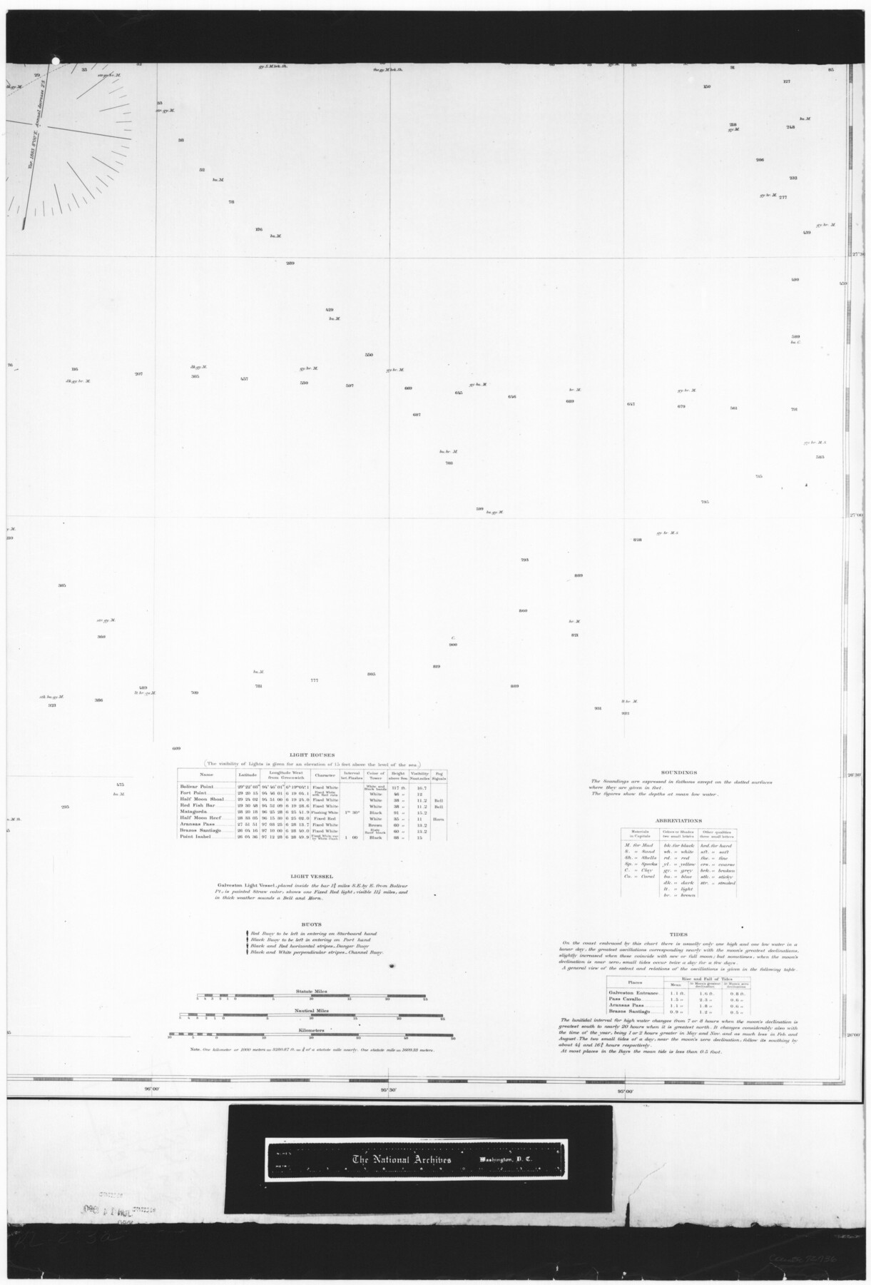 72736, General Chart of the Coast No. XVI - Gulf Coast from Galveston to the Rio Grande, General Map Collection