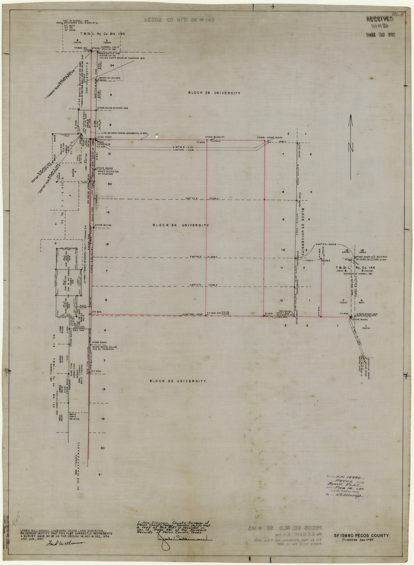 7278, Pecos County Rolled Sketch 145, General Map Collection