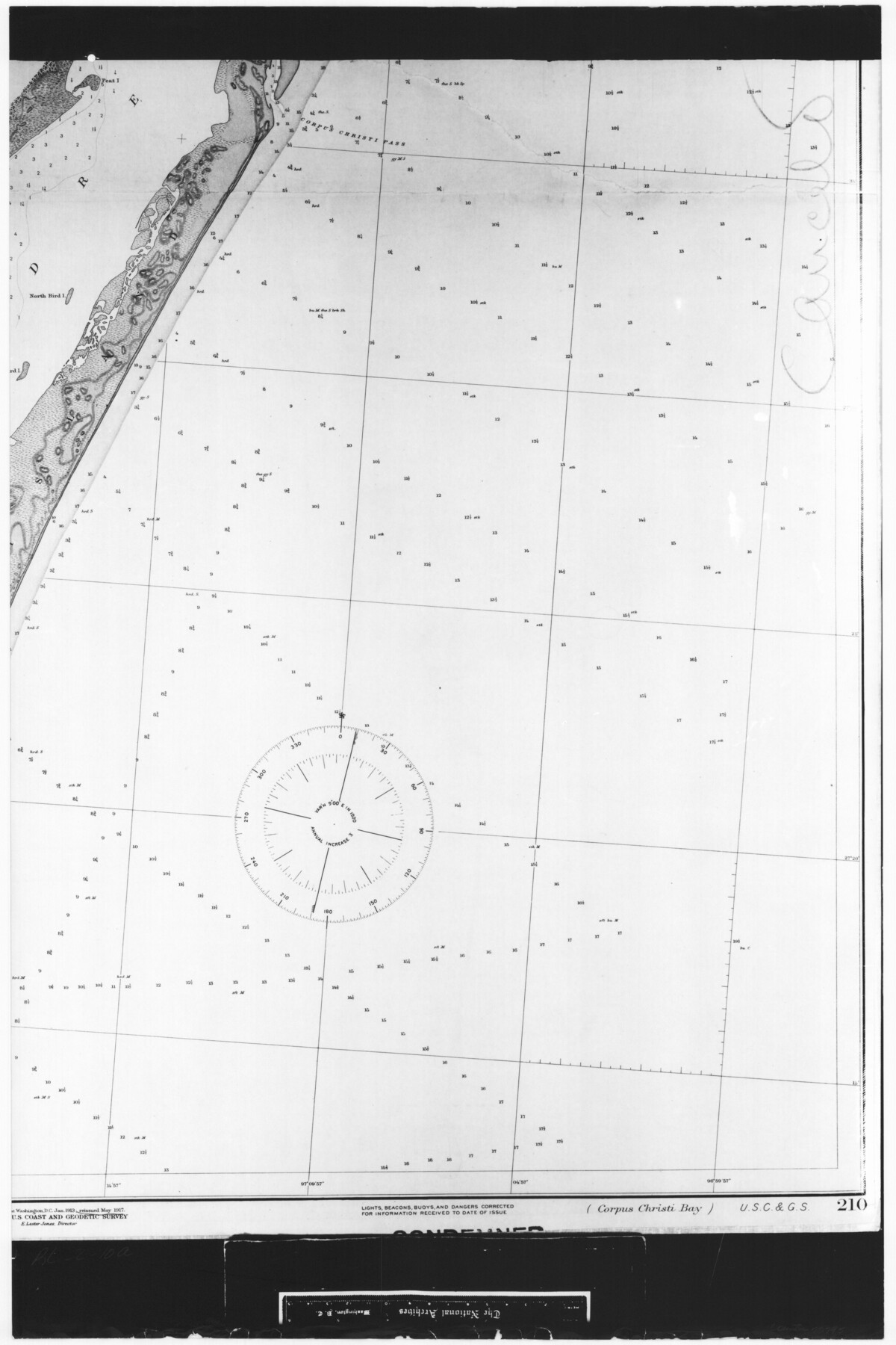 72795, United States - Gulf Coast - Aransas Pass and Corpus Christi Bay with the coast to latitude 27° 12' Texas, General Map Collection