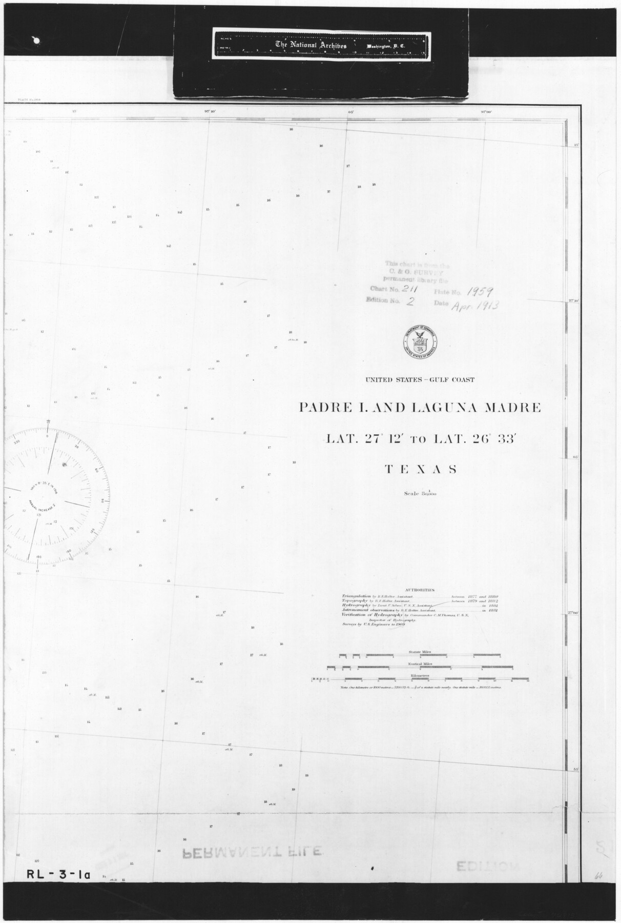 72813, United States - Gulf Coast - Padre I. and Laguna Madre Lat. 27° 12' to Lat. 26° 33' Texas, General Map Collection