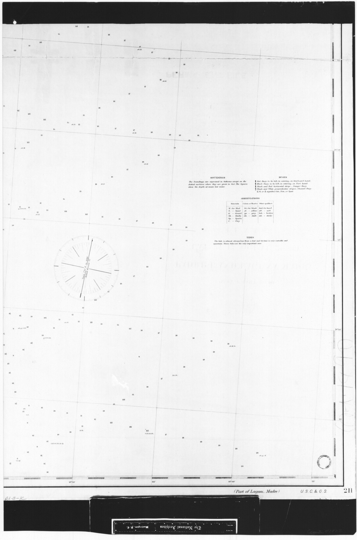 72822, Coast Chart No. 211 - Padre I. and Laguna Madre Lat. 27° 12' to Lat. 26° 33' Texas, General Map Collection