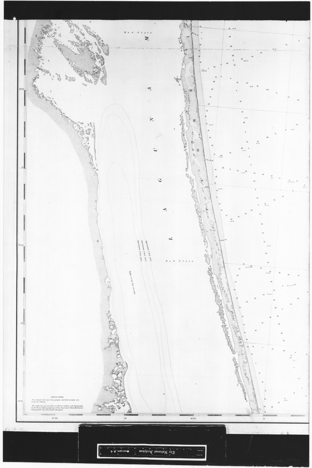 72823, Coast Chart No. 211 - Padre I. and Laguna Madre Lat. 27° 12' to Lat. 26° 33' Texas, General Map Collection