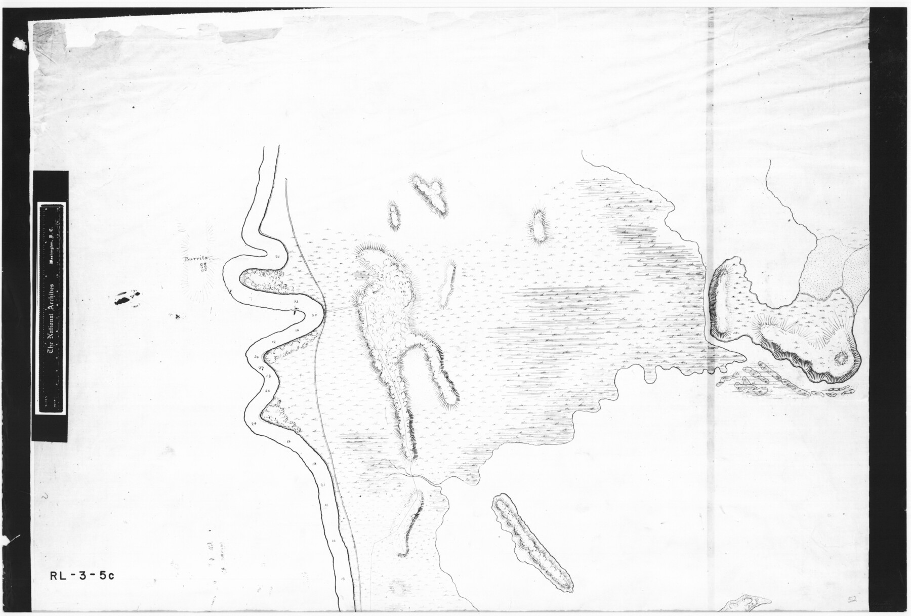 72873, No. 1 - Survey for a road from the Brazo Santiago to the Rio Grande, General Map Collection