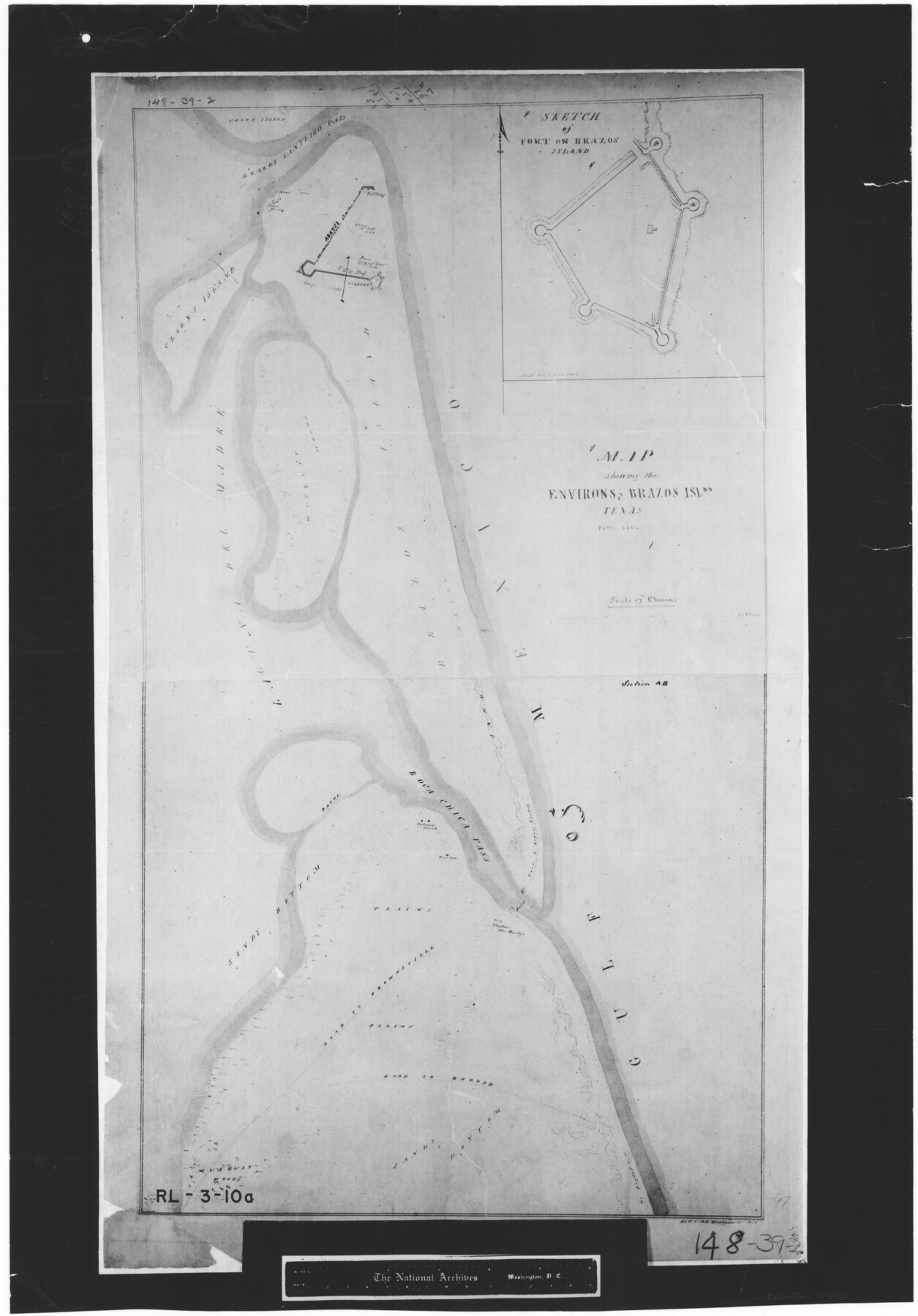 72914, Map showing the environs of Brazos Islnd. Texas, General Map Collection