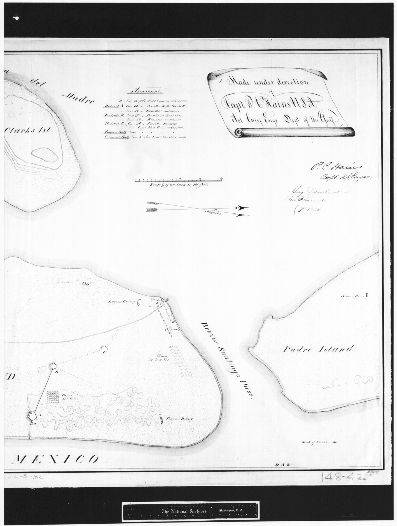 72920, Map of north end of Brazos Island, General Map Collection