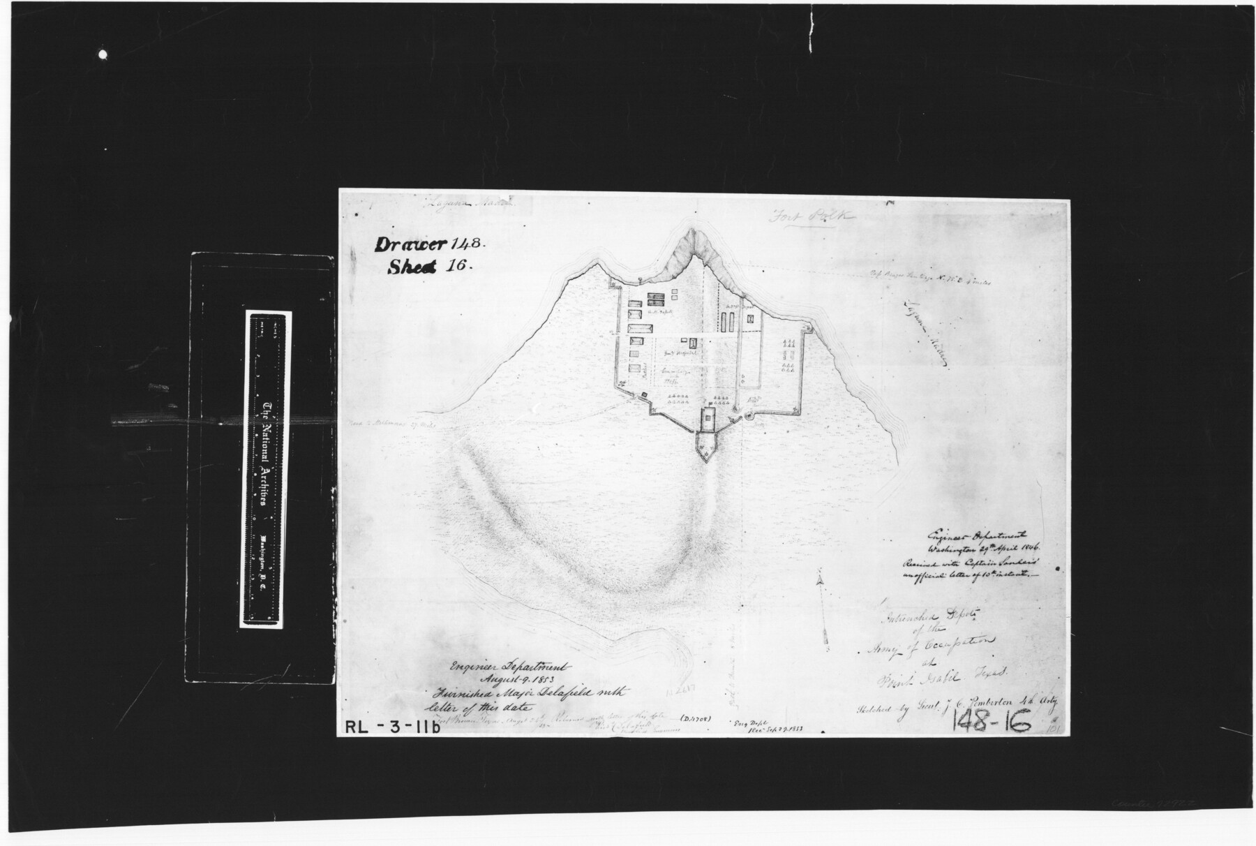 72922, Intrenched depot of the army of occupation at Point Isabel, Texas, General Map Collection