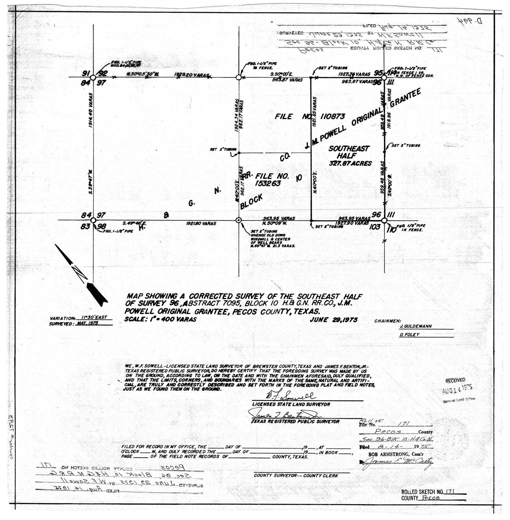 7293, Pecos County Rolled Sketch 171, General Map Collection