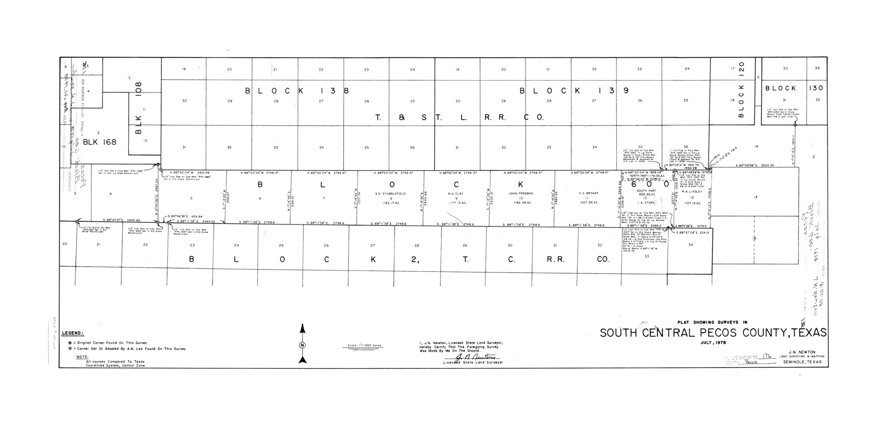 7296, Pecos County Rolled Sketch 176, General Map Collection