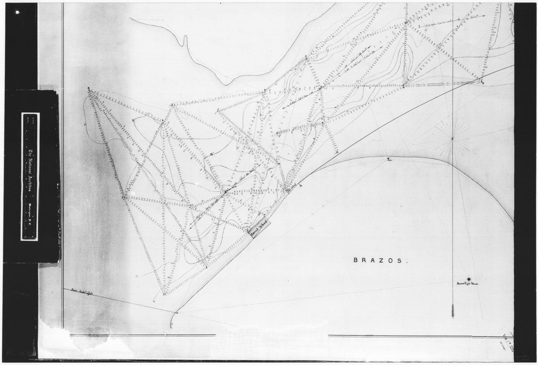 72983, Harbor Pass and Bar at Brazos Santiago, Texas, General Map Collection