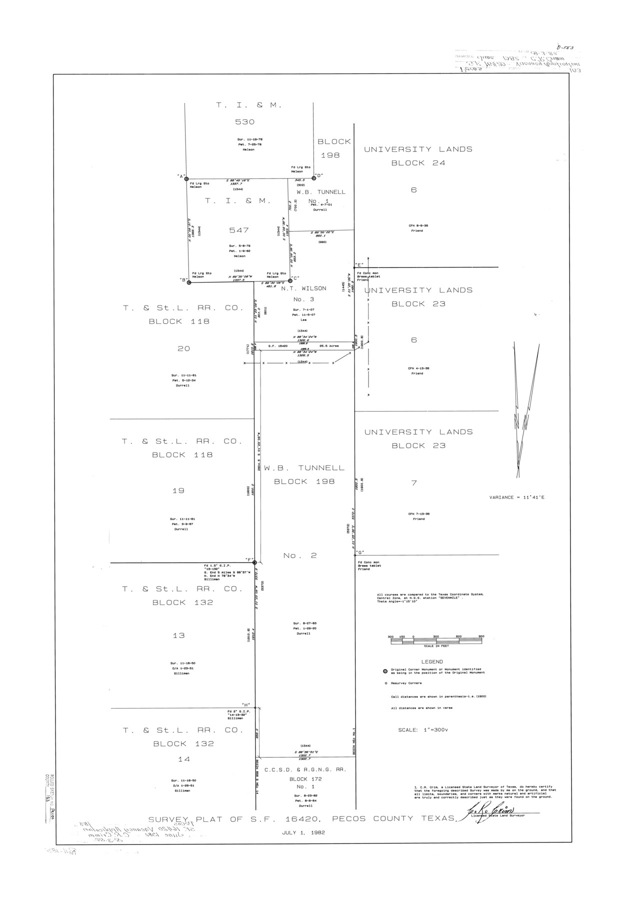 7302, Pecos County Rolled Sketch 183, General Map Collection