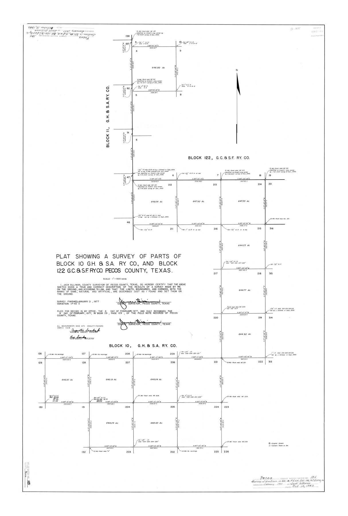 7303, Pecos County Rolled Sketch 184, General Map Collection