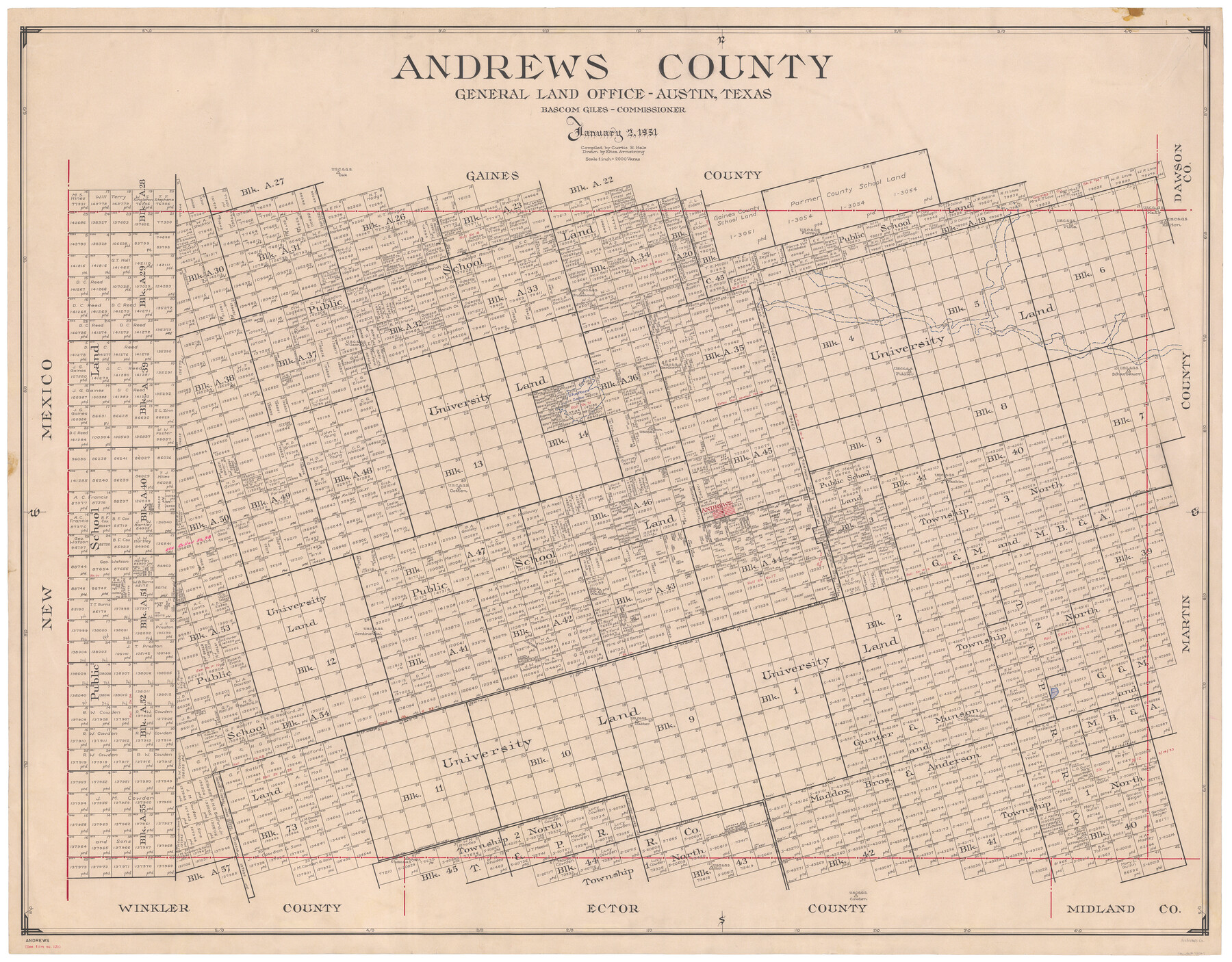 73067, Andrews County , General Map Collection