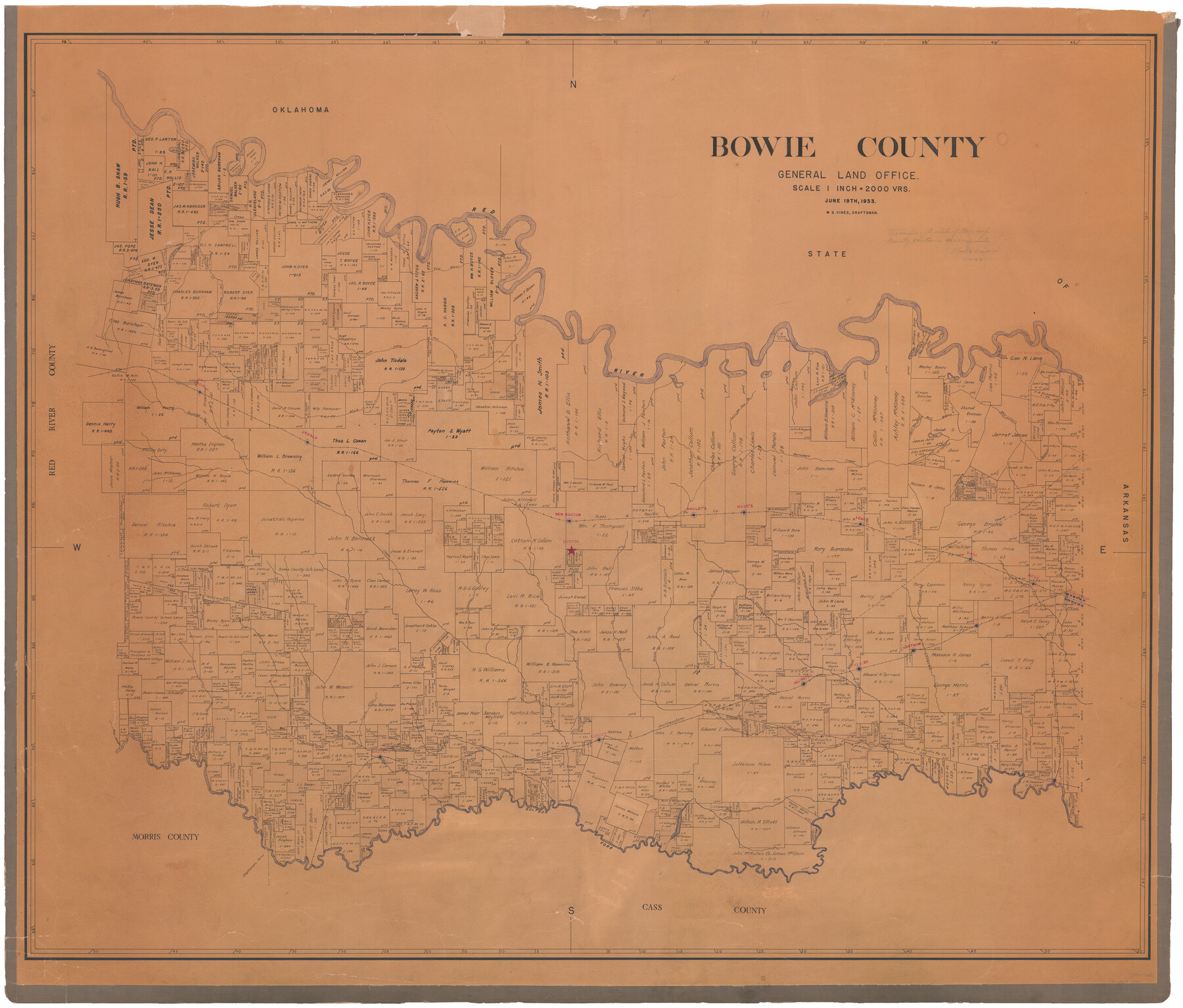 73084, Bowie County , General Map Collection