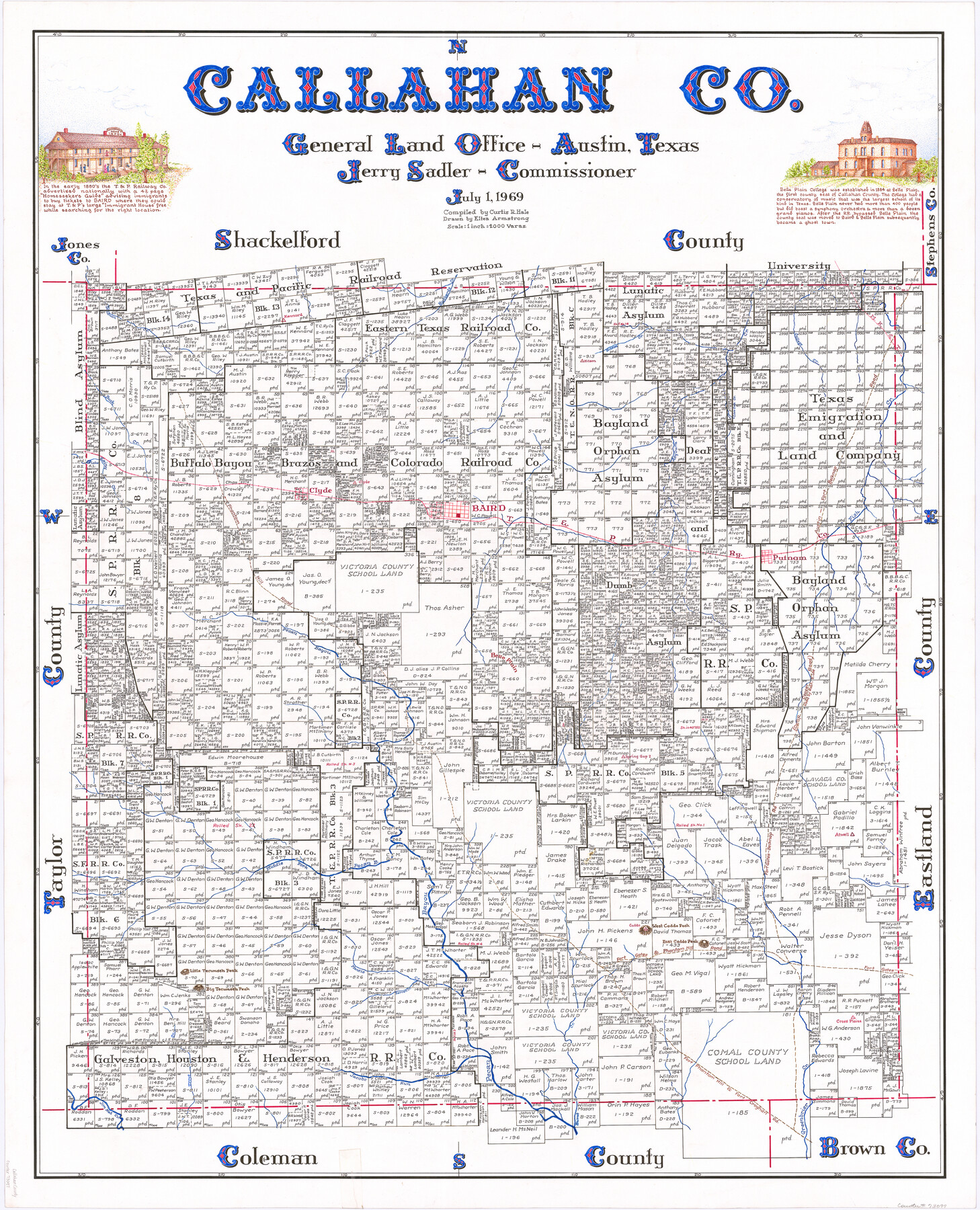 73097, Callahan Co., General Map Collection