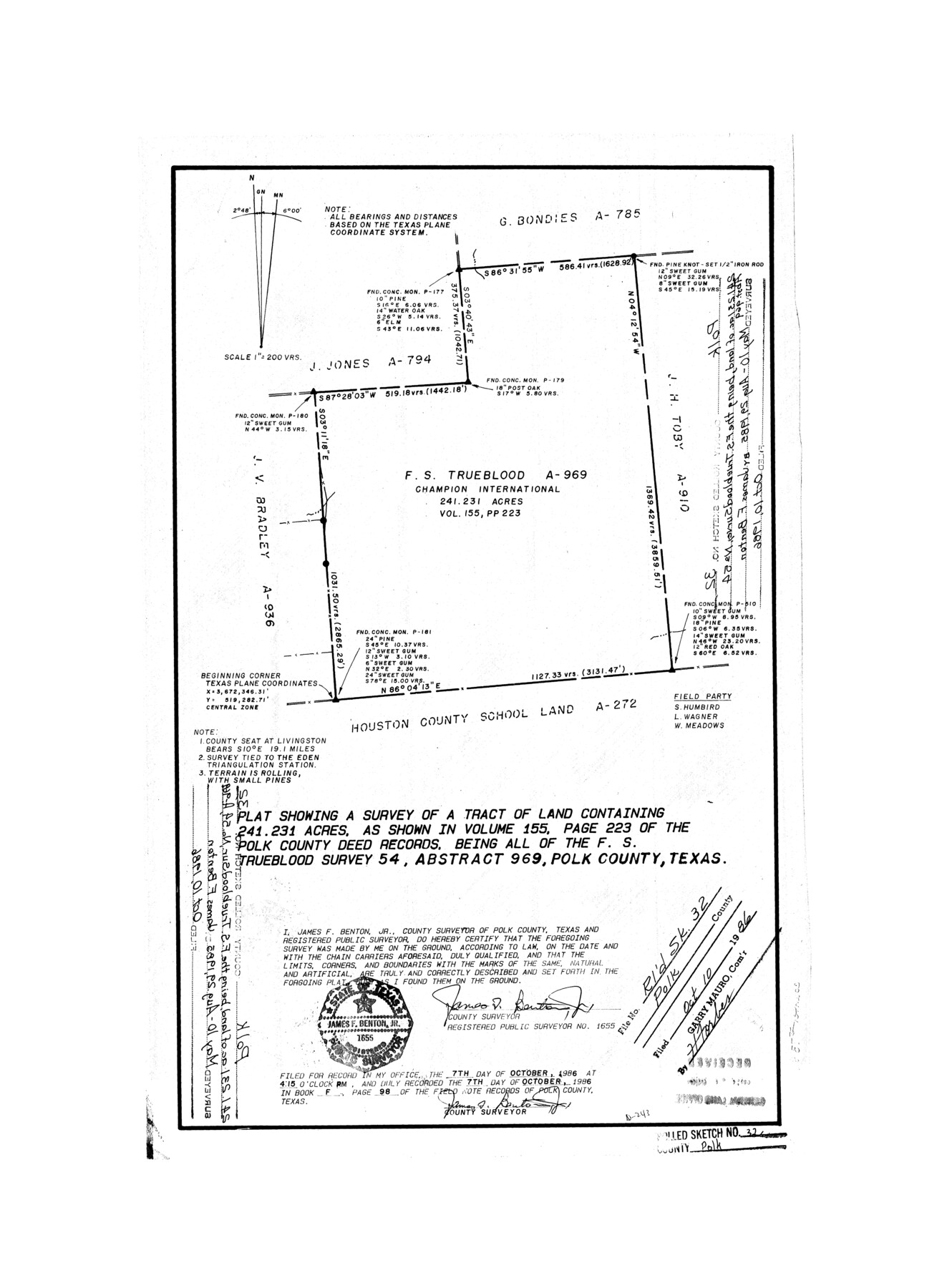 7318, Polk County Rolled Sketch 32, General Map Collection