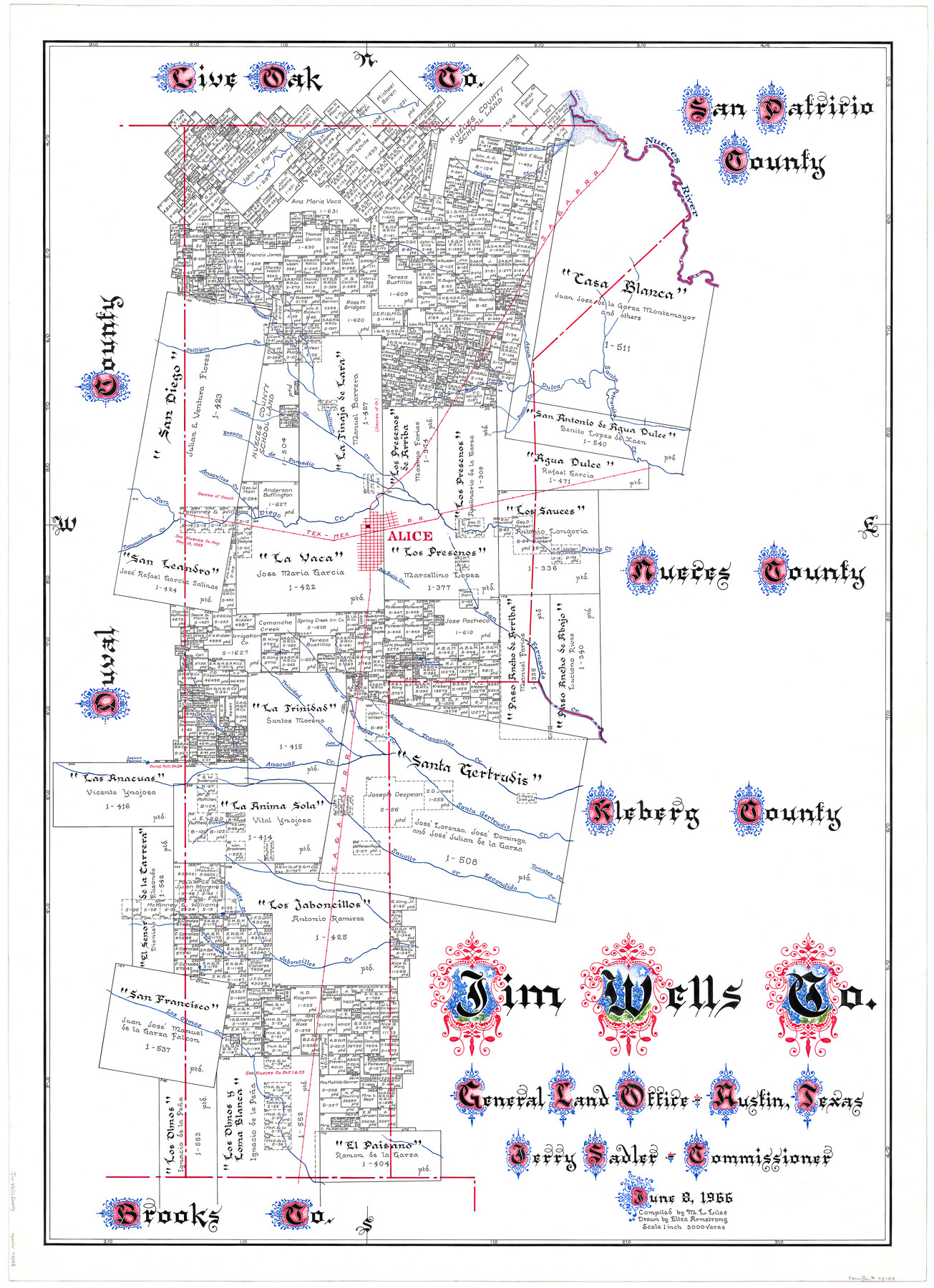 73198, Jim Wells Co., General Map Collection