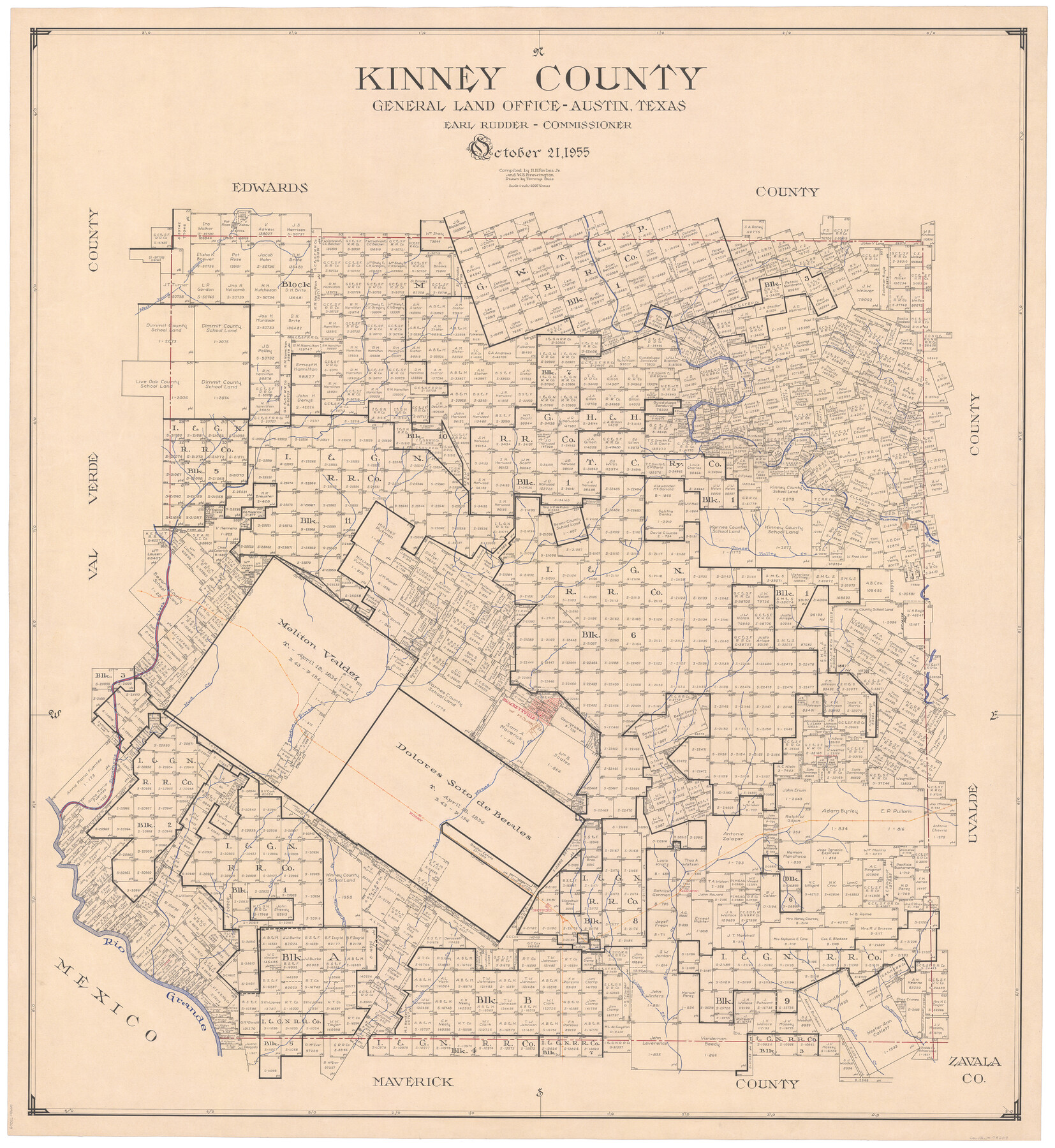 73209, Kinney County, General Map Collection