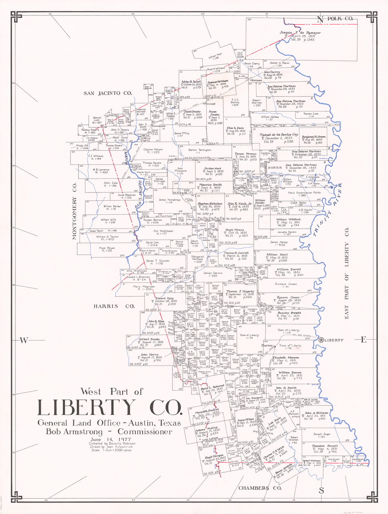 73220, West Part of Liberty Co., General Map Collection