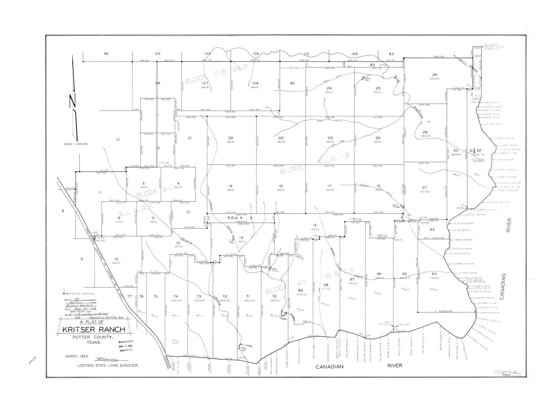 7323, Potter County Rolled Sketch 10, General Map Collection