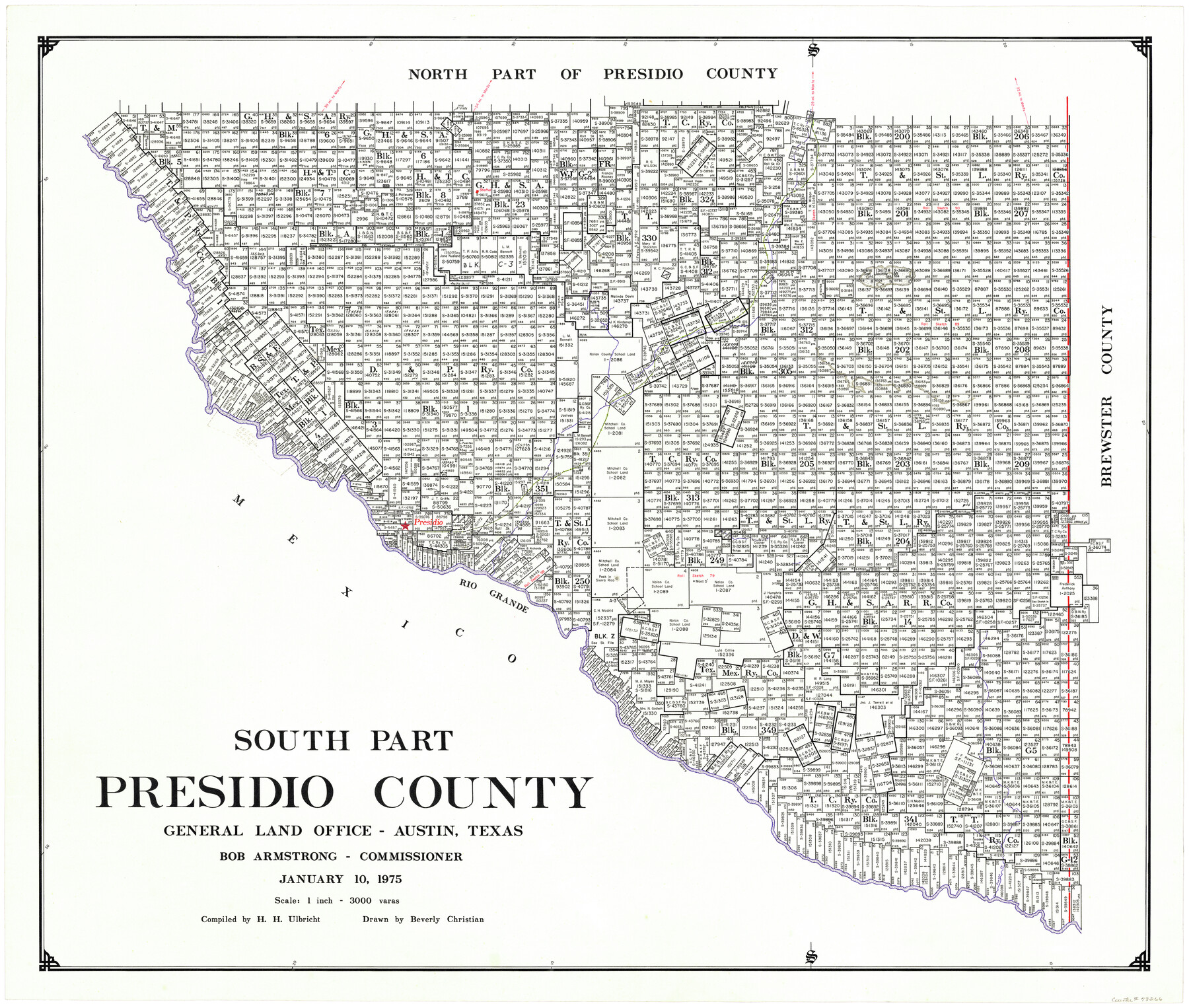 73266, South Part Presidio County, General Map Collection