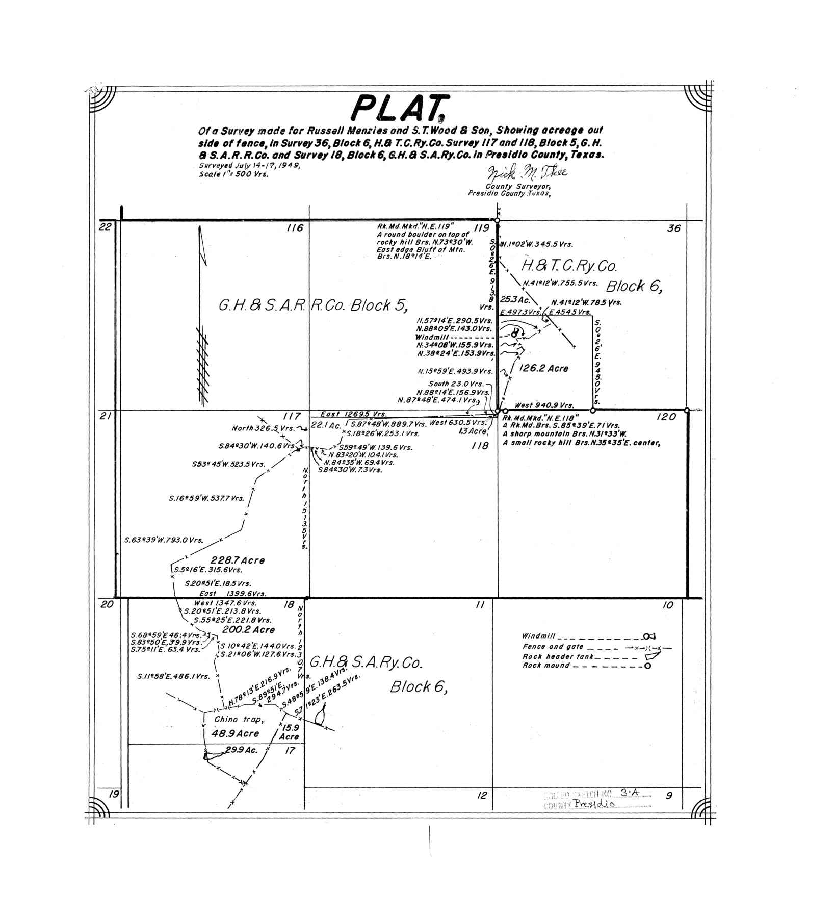 7327, Presidio County Rolled Sketch 3A, General Map Collection