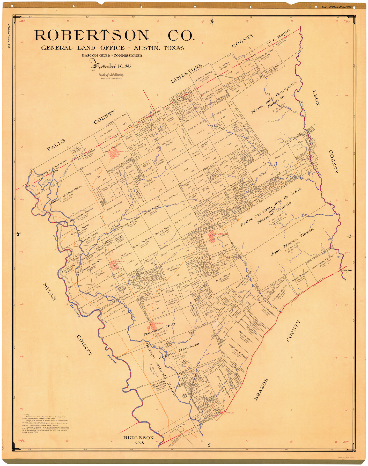 73276, Robertson Co., General Map Collection