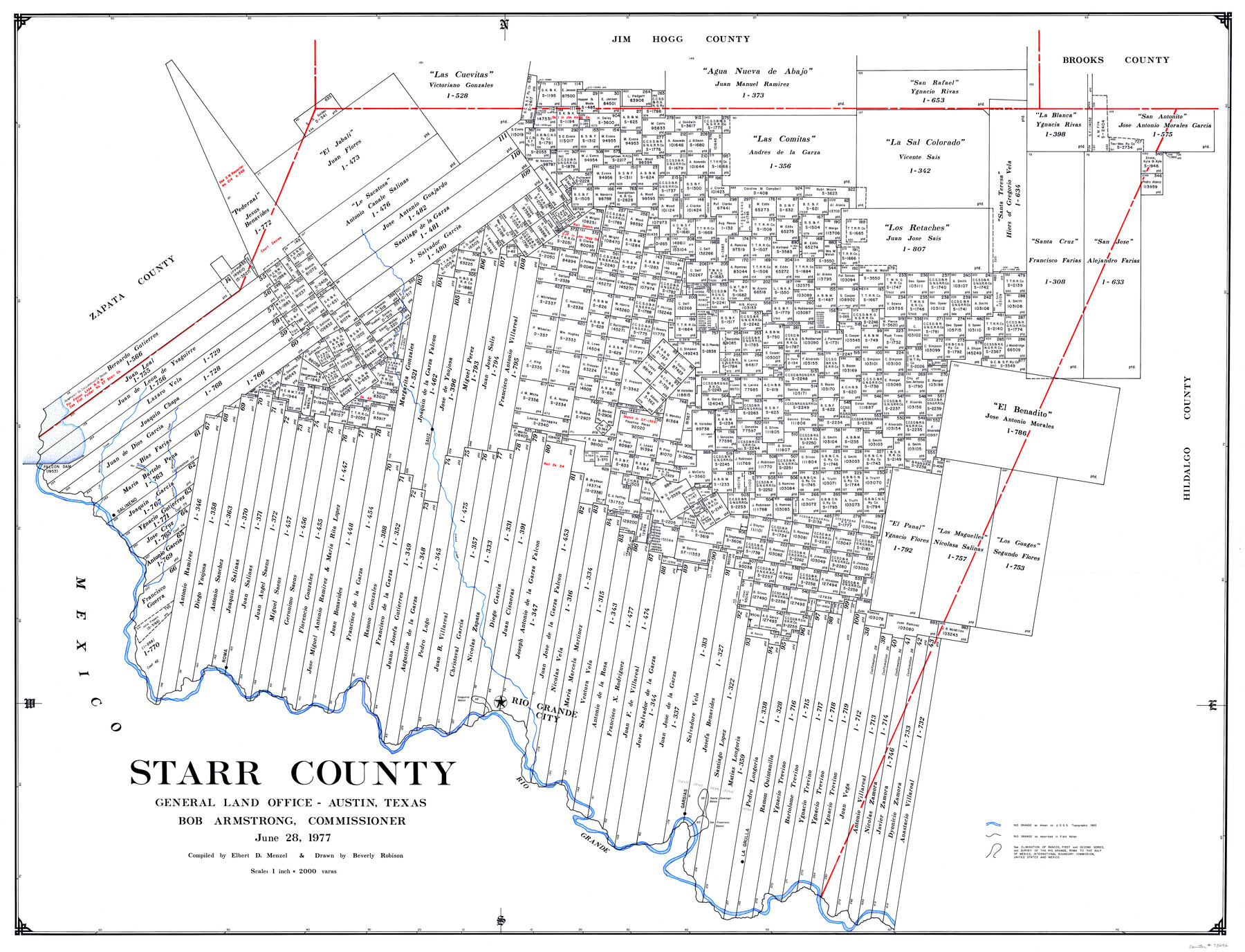 73292, Starr County, General Map Collection