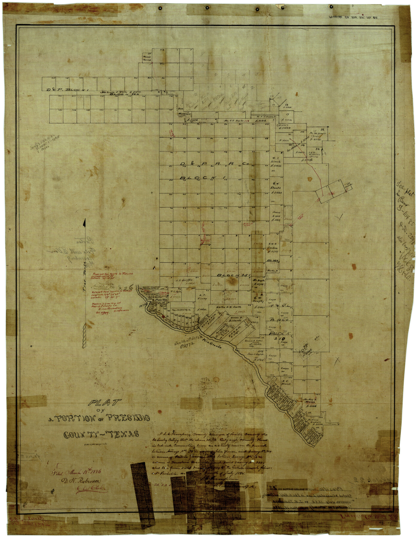 7331, Presidio County Rolled Sketch 22, General Map Collection
