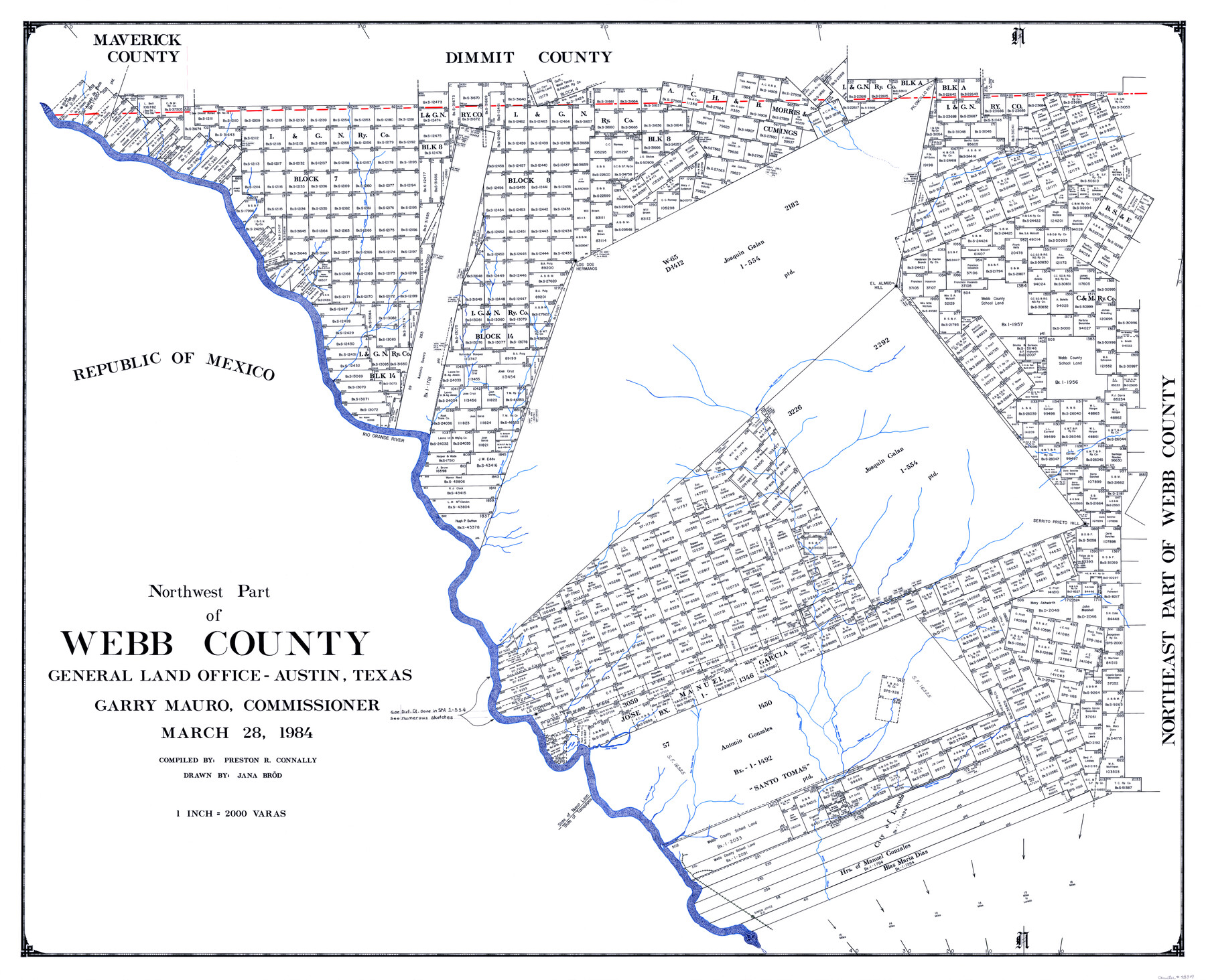 73319, Northwest Part of Webb County, General Map Collection