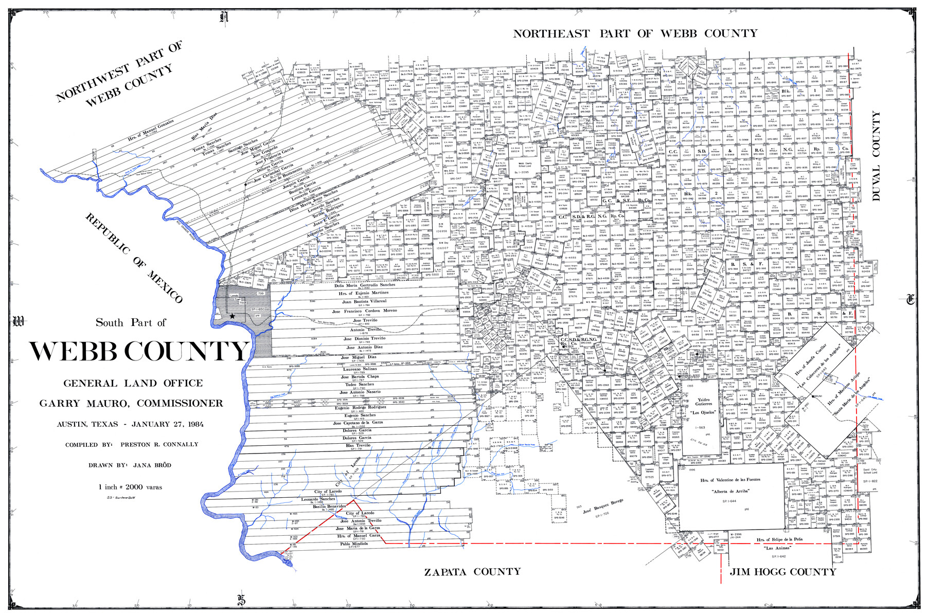 73320, South Part of Webb County, General Map Collection