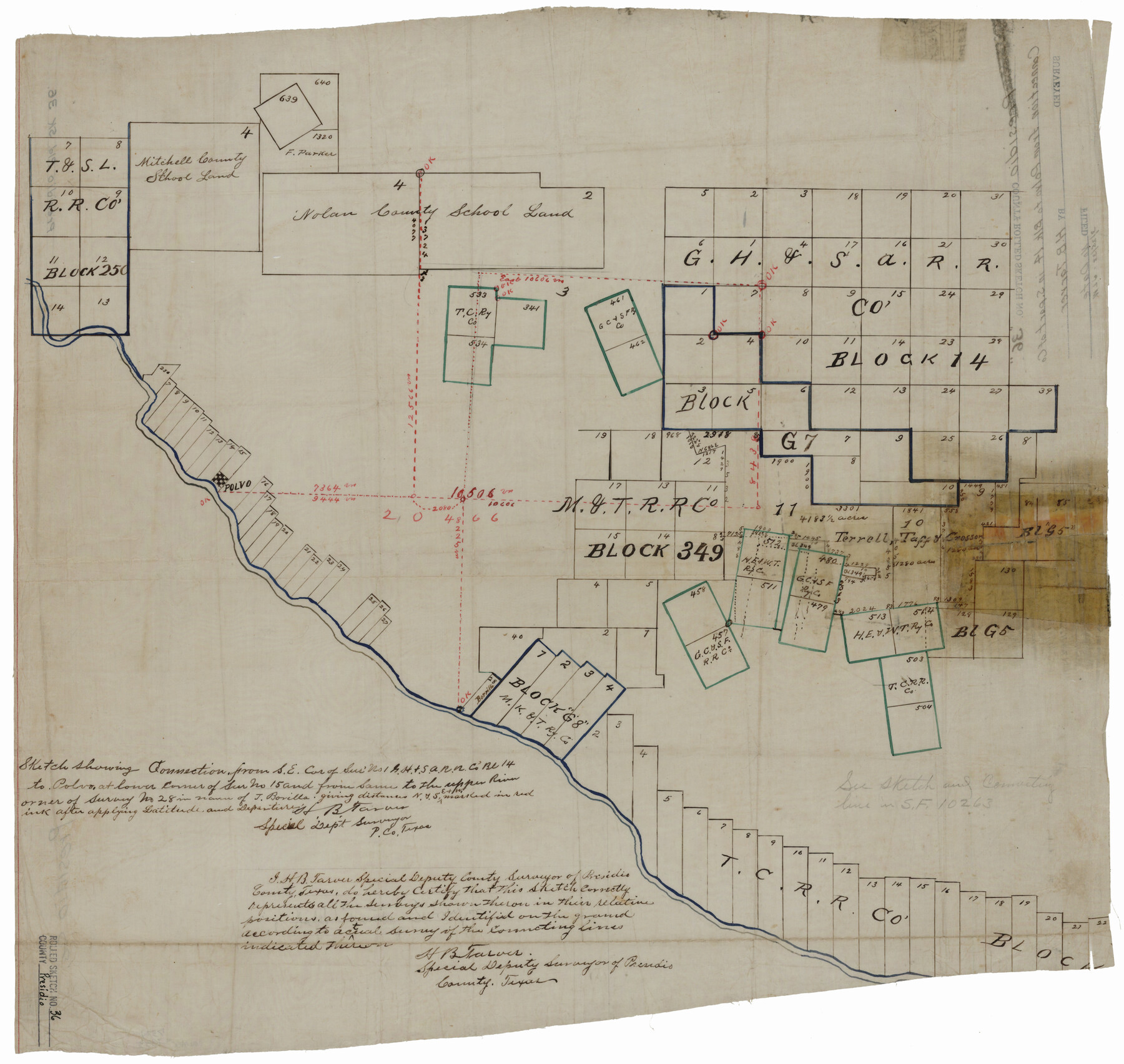 7334, Presidio County Rolled Sketch 36, General Map Collection