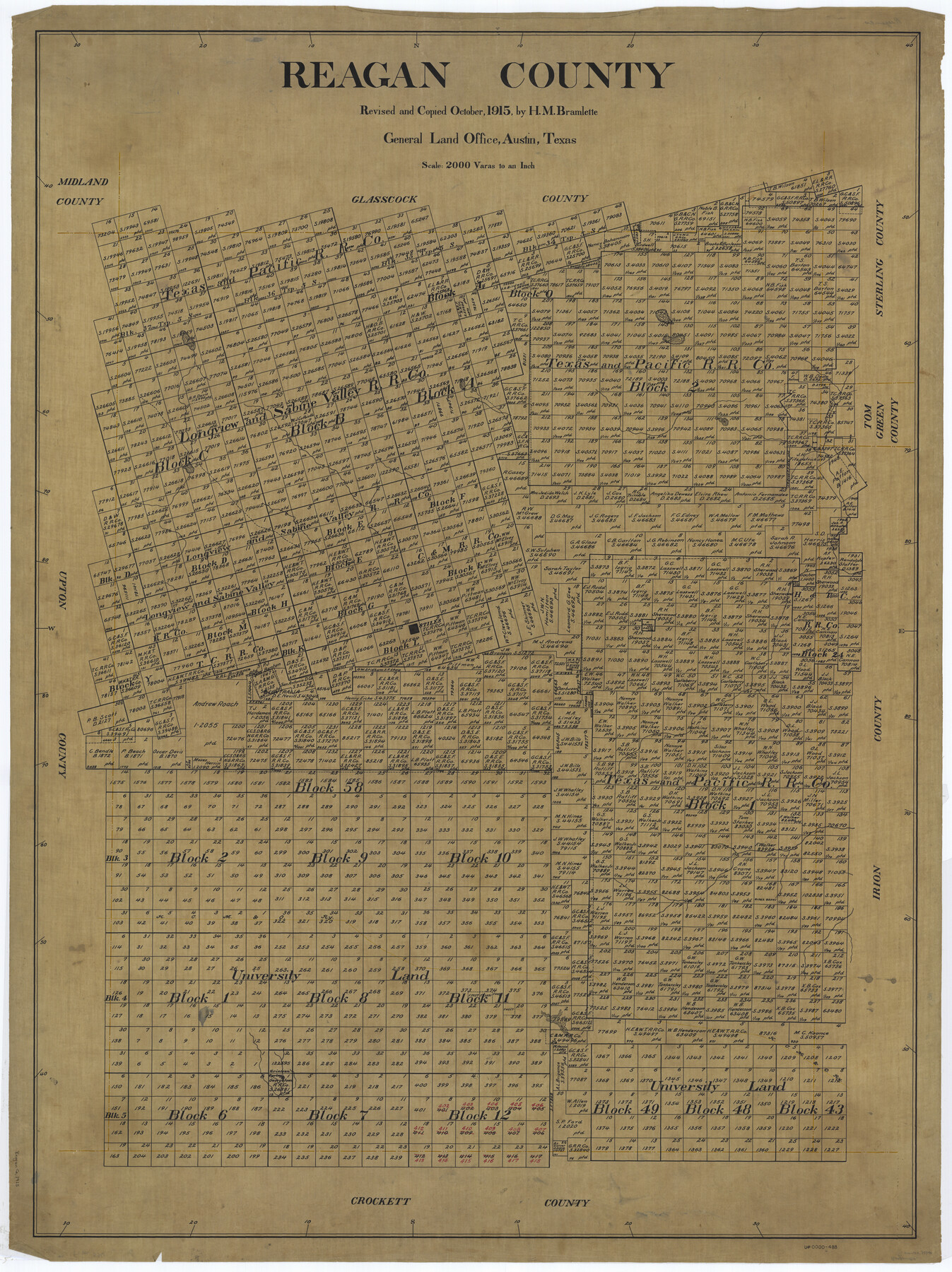 73340, Reagan County, General Map Collection