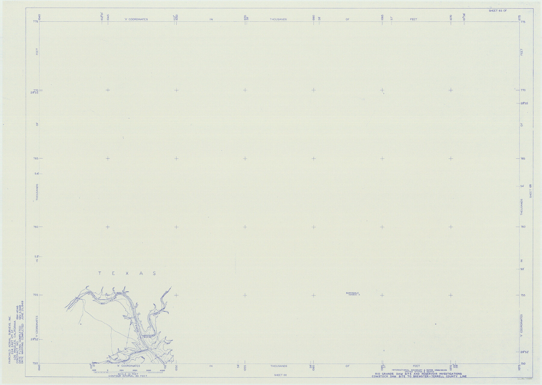 73350, Amistad International Reservoir on Rio Grande 65, General Map Collection