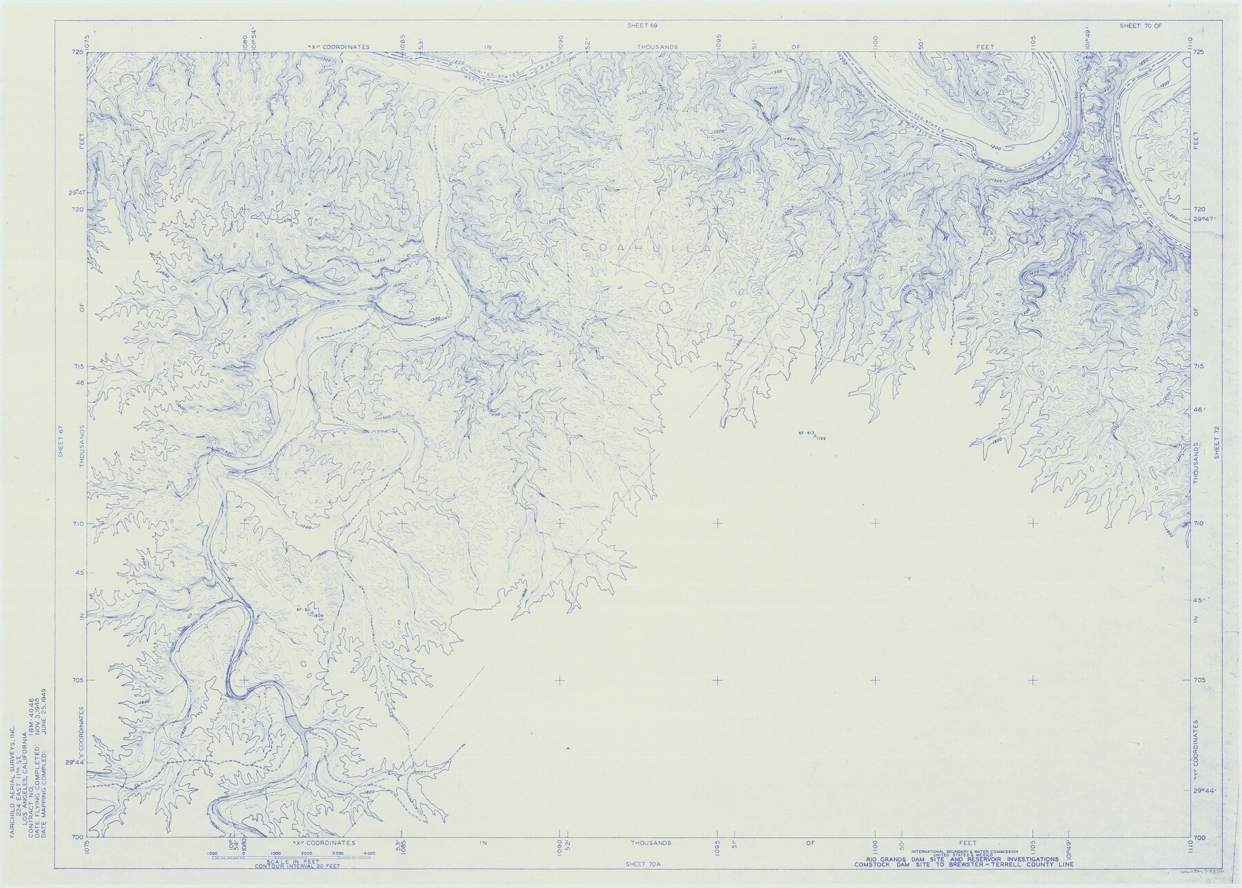 73356, Amistad International Reservoir on Rio Grande 70, General Map Collection