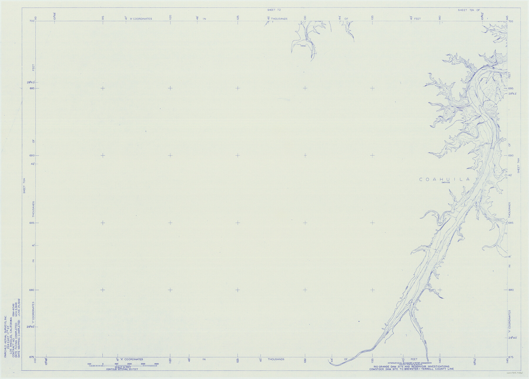 73361, Amistad International Reservoir on Rio Grande 72a, General Map Collection